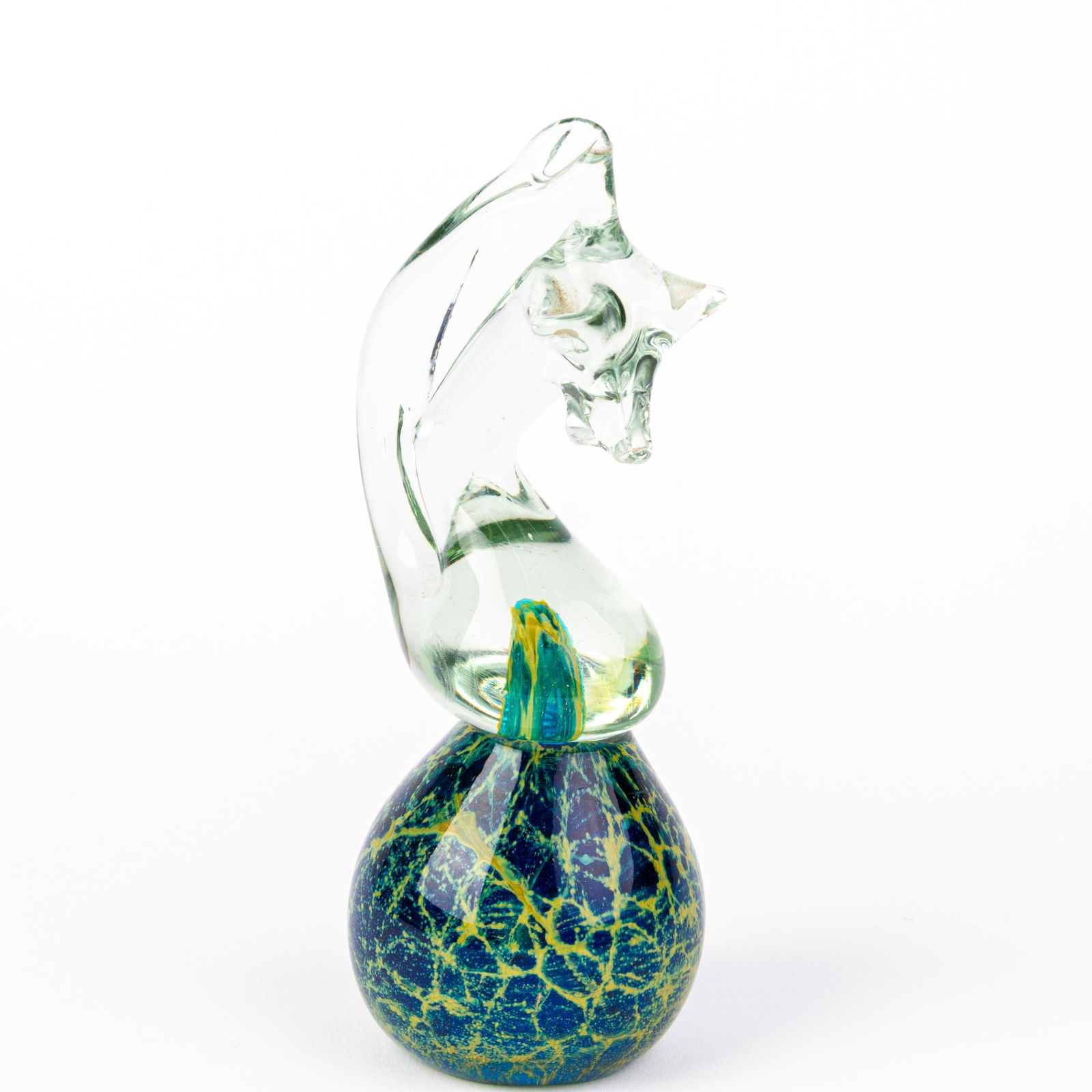 Signed Mdina Maltese Glass Desk Paperweight Horse Sculpture (1 of 5)
