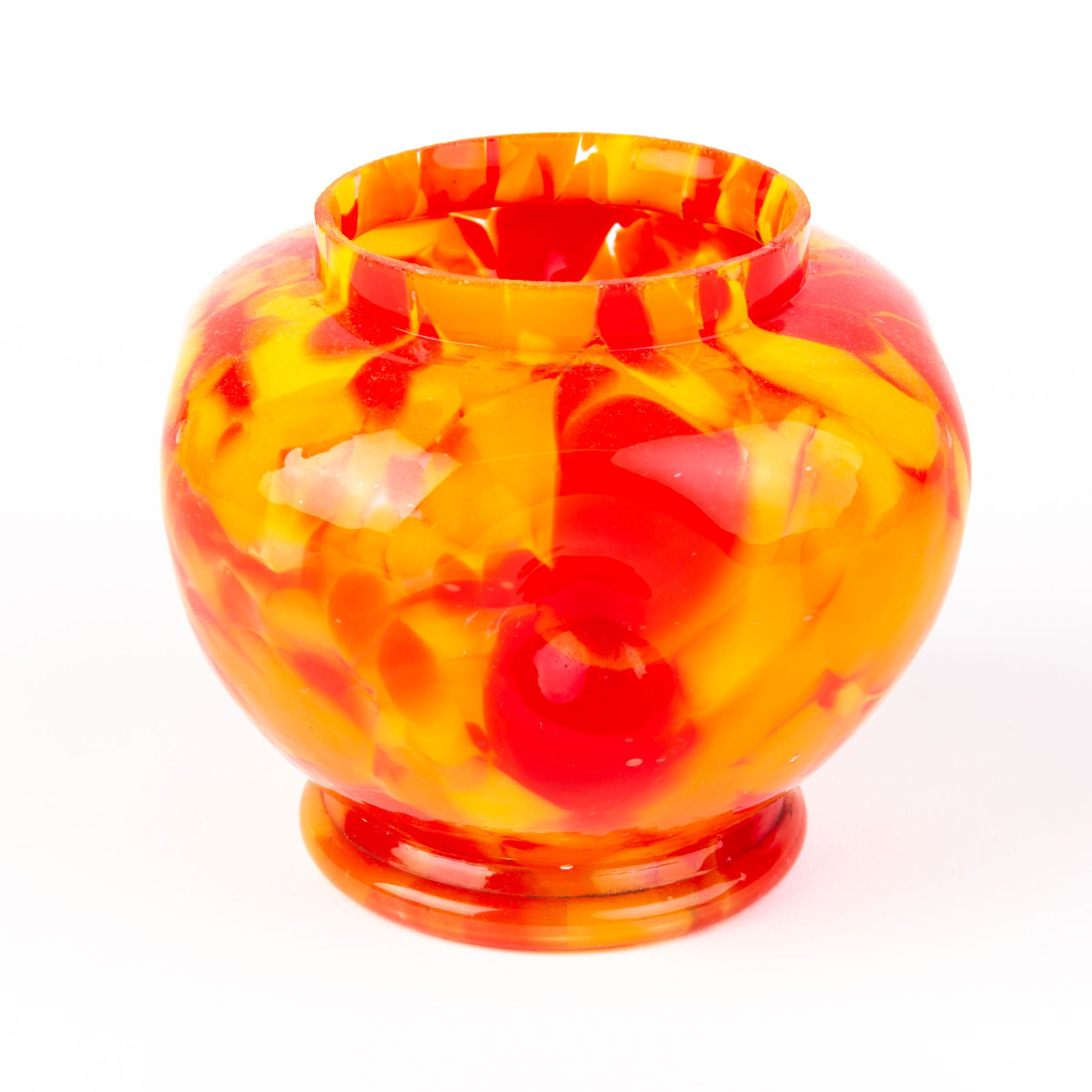 Art Deco Splatter Loetz Glass Czech Vase (1 of 5)