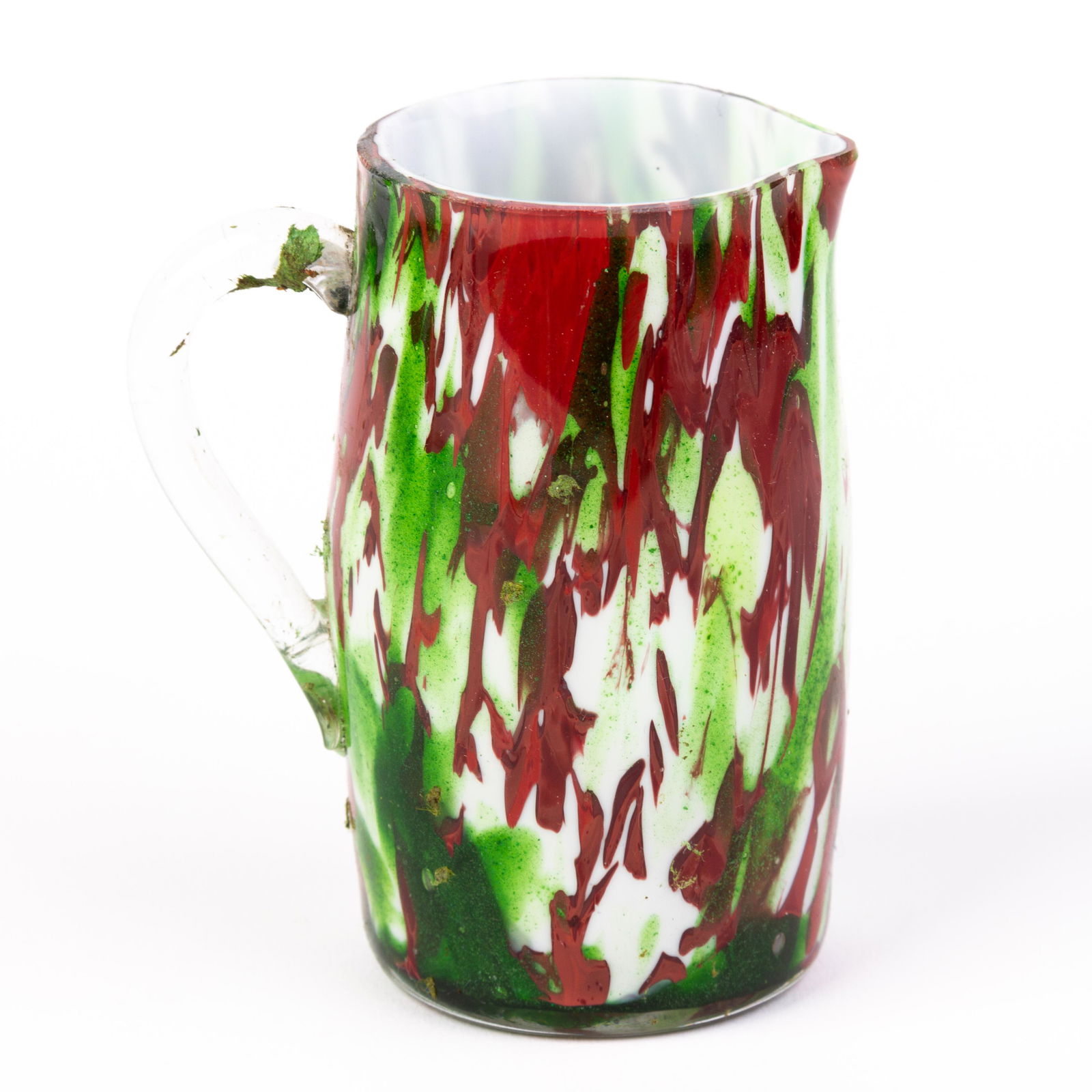 Czech Art Deco Splatter Glass Jug (1 of 5)