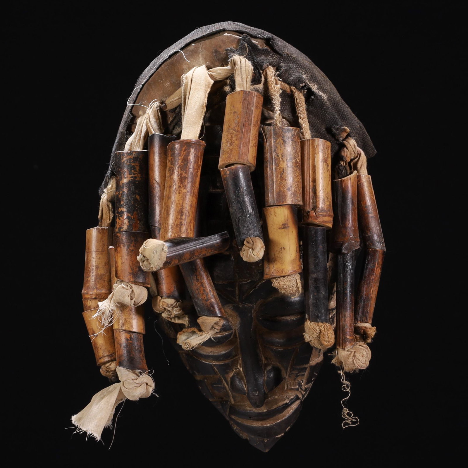 Antique African 19th Century Tribal Wood Mask: MEASURING APPROX 26.5 X 14CM. Please carefully study all photographs to get an accurate idea of the object. In good condition, as seen. Shipping is in-house and we ship internationally to US and rest 