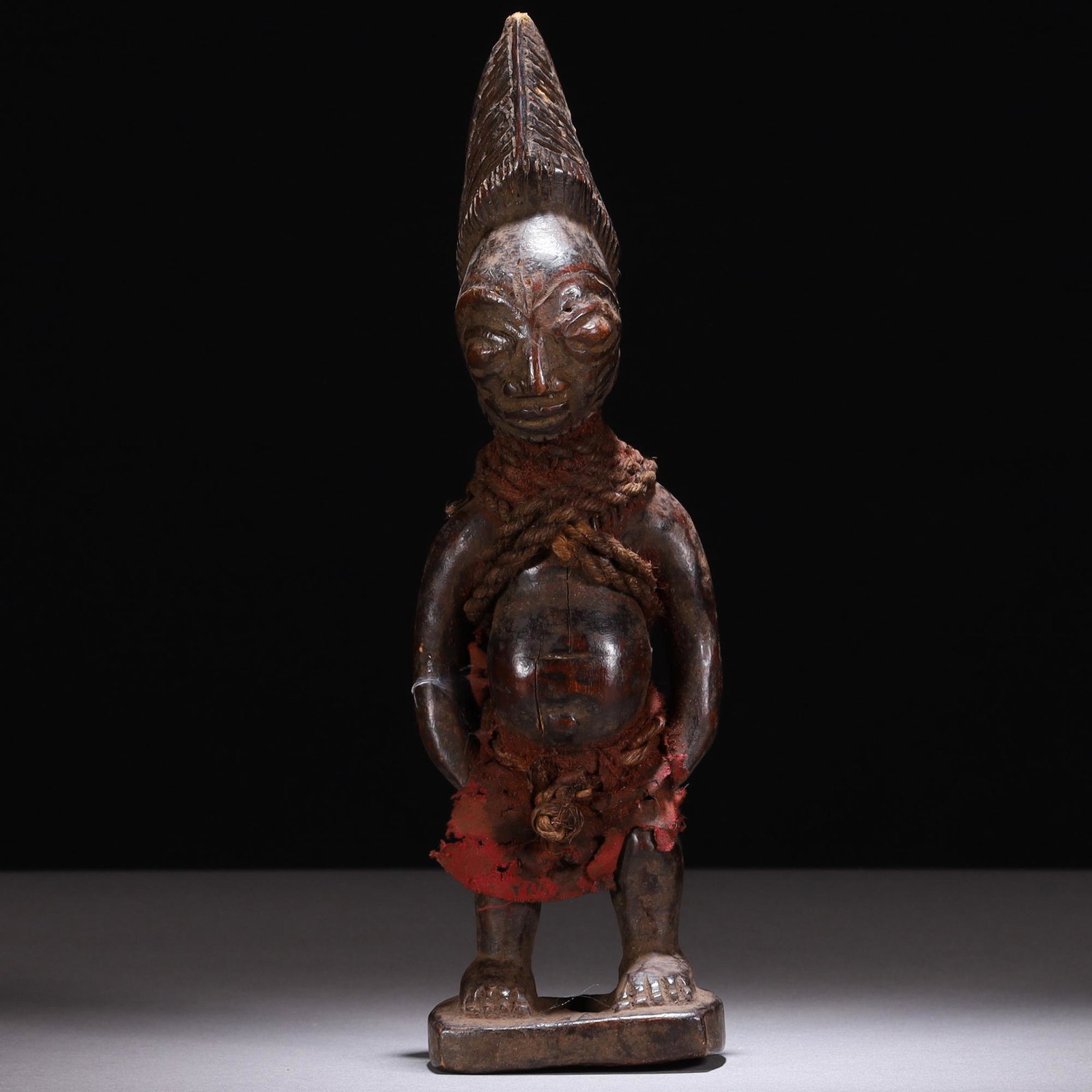 Antique African 19th Century Tribal Wood Statue: MEASURING APPROX 27.5 X 7.5 X 6CM. Please carefully study all photographs to get an accurate idea of the object. In good condition, as seen. Shipping is in-house and we ship internationally to US and 