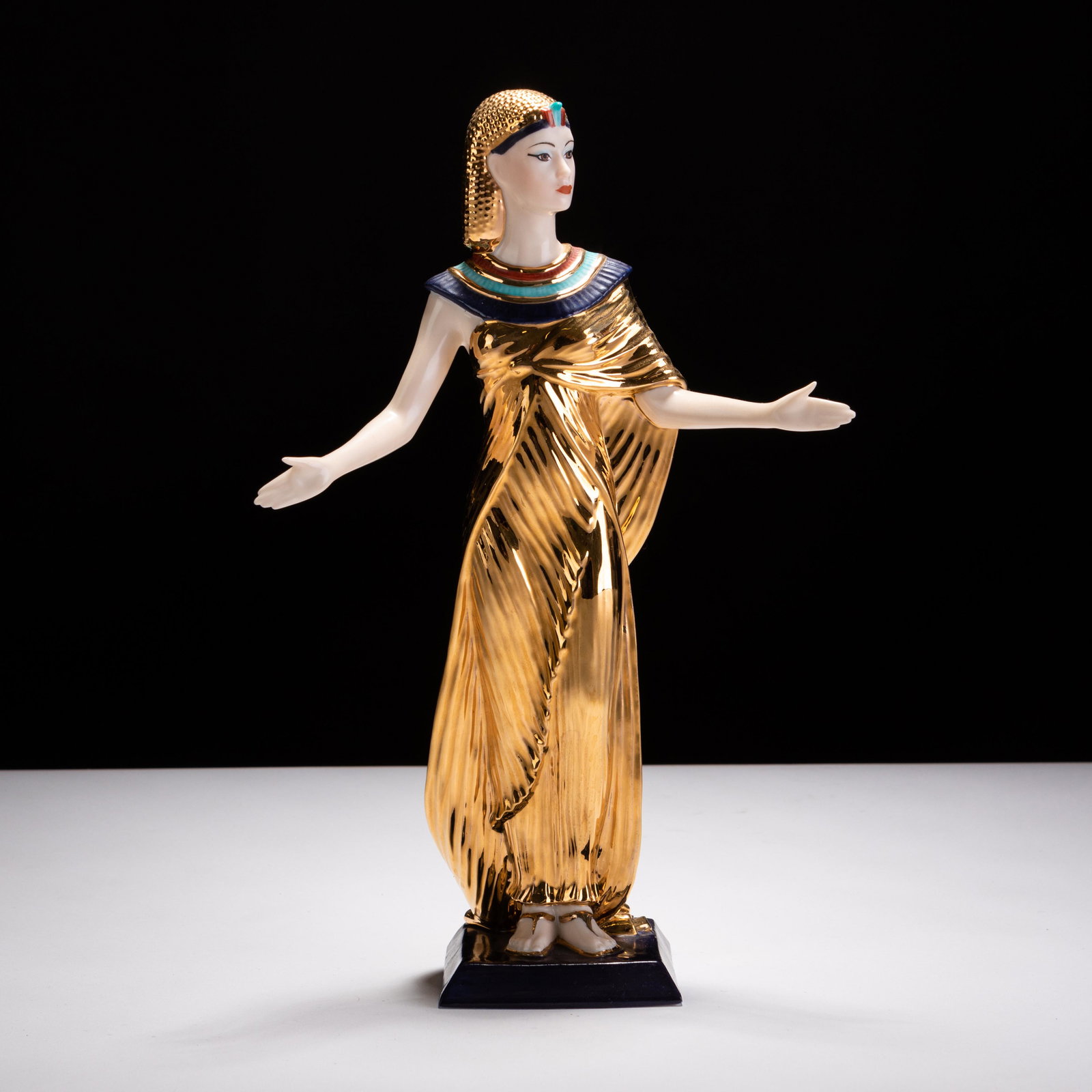 24 KT Gold Fine Egyptian Porcelain Franklin Mint Figure (1 of 5)