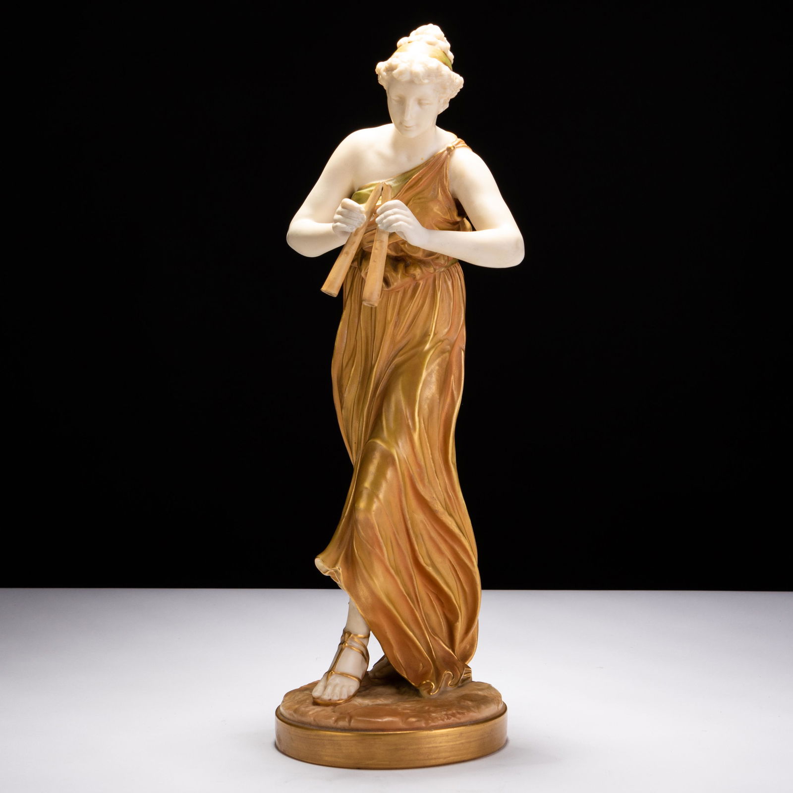 Royal Worcester Porcelain Greek Figure by James Hadley 1828 (1 of 5)