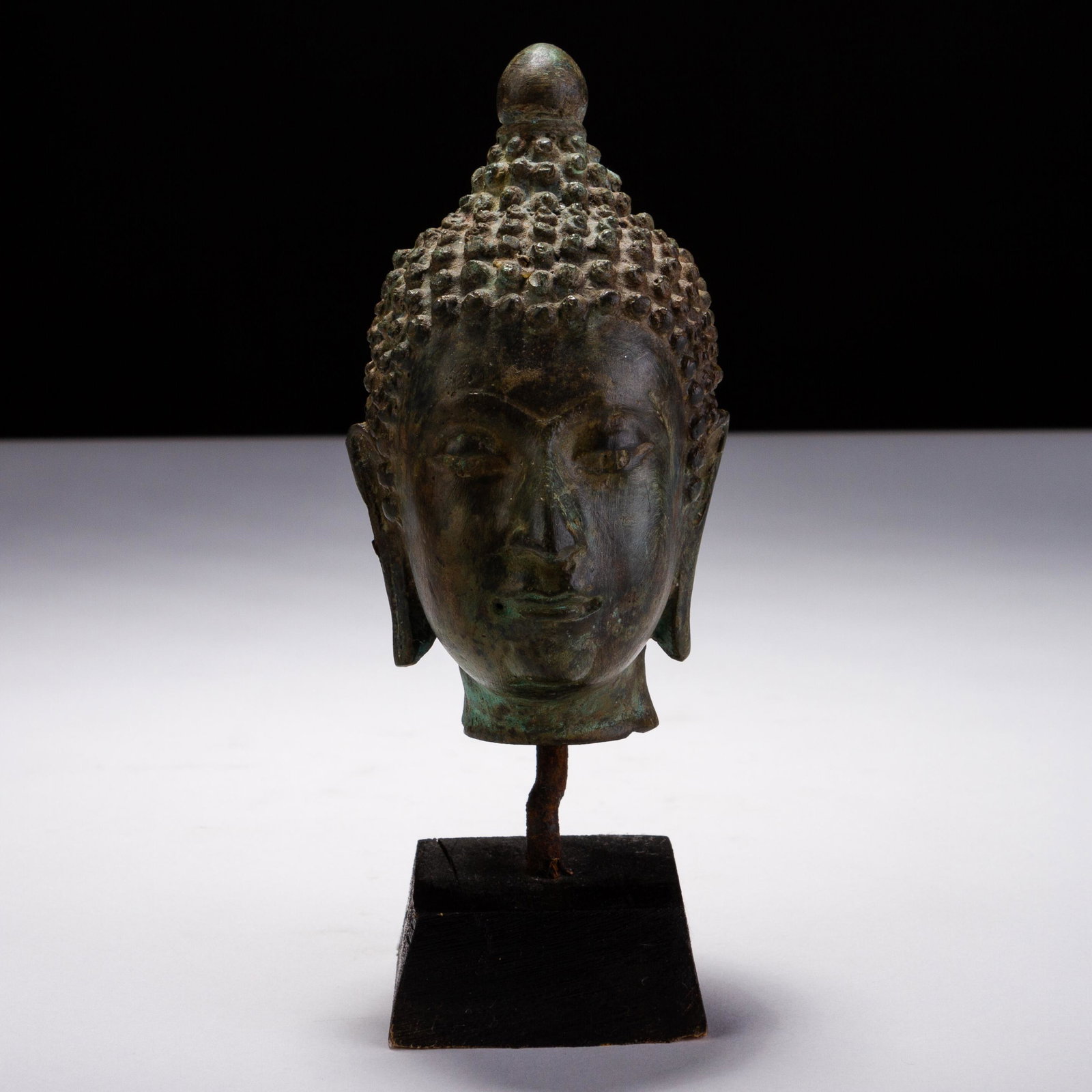 Bronze Mounted Sculpture Bust of Buddha Indonesian Statue (1 of 5)