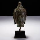 Bronze Mounted Sculpture Bust of Buddha Indonesian Statue