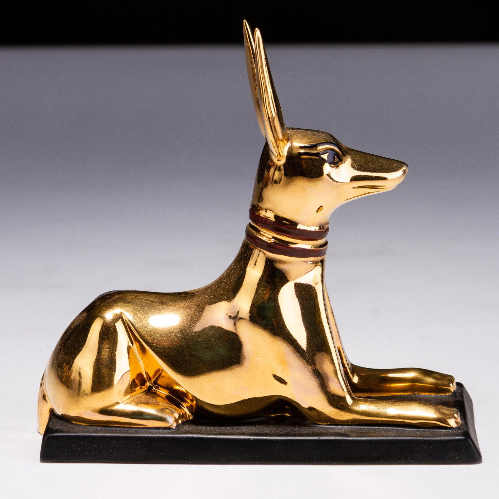 Franklin Mint 24 KT Gold Porcelain Anubis Figure (1 of 5)