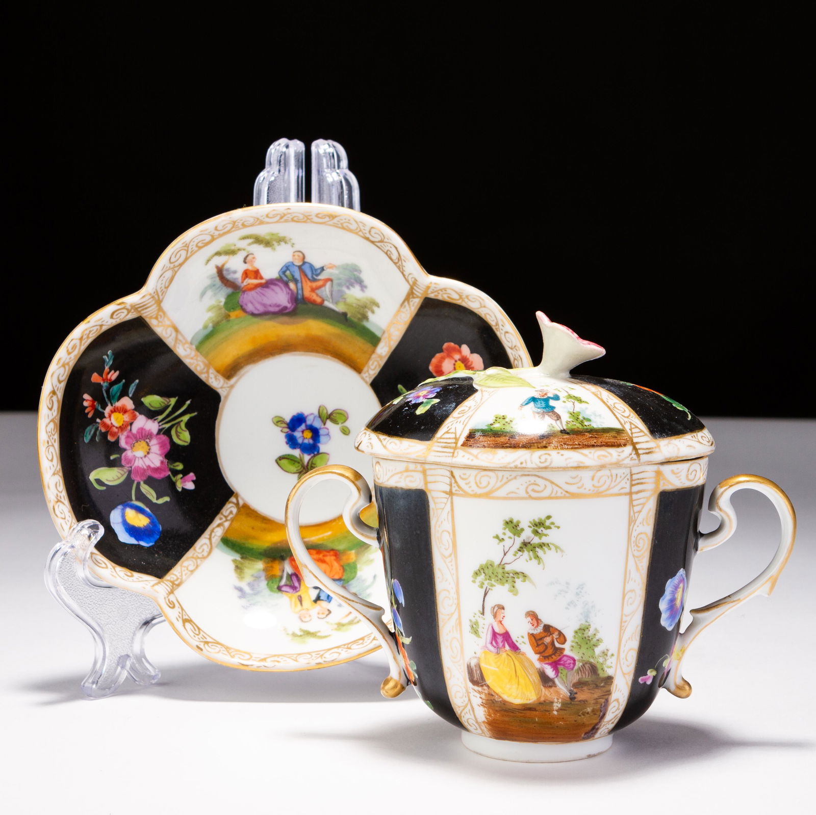 Meissen Augustus Rex Porcelain Chocolate Cup Helena Wolfsohn 19th C (1 of 10)