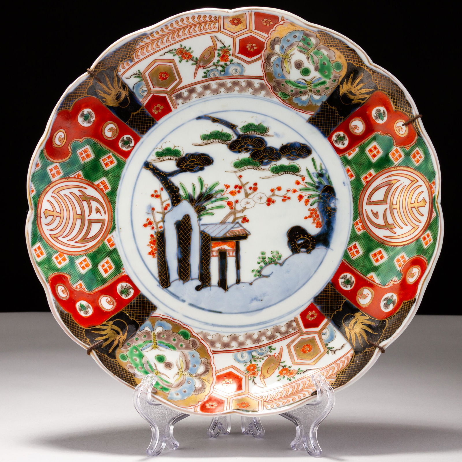 Japanese Imari Porcelain Meiji Plate (1 of 5)