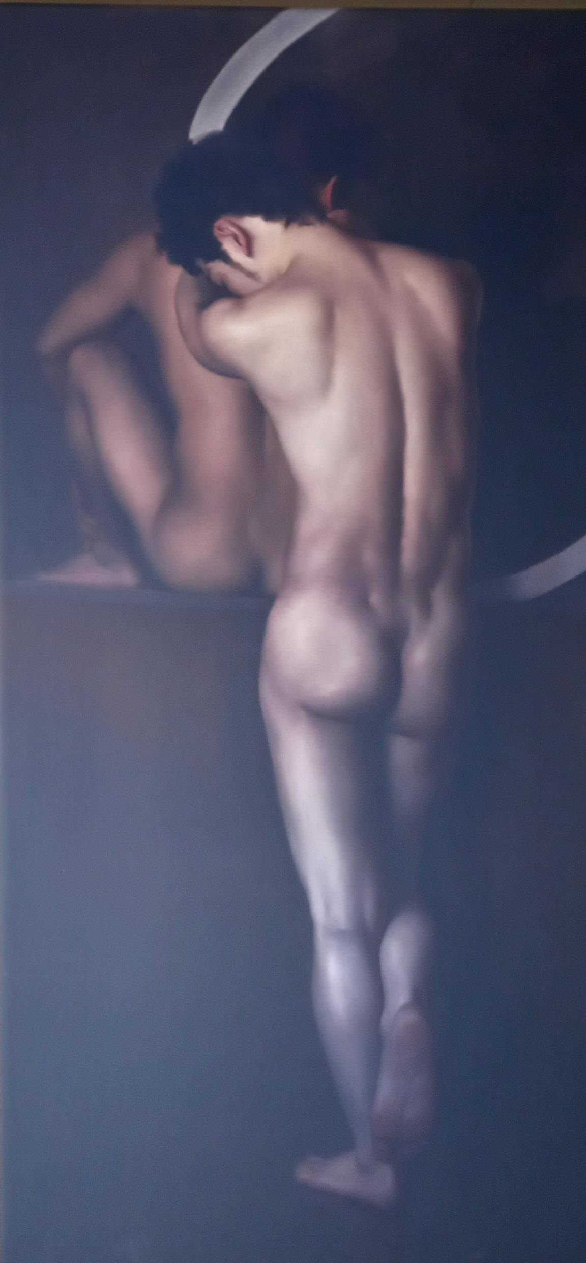 Original Giclee Print on Canvas - Studio Erotic Nude Models: DIMENSIONS APPROX 42 X 88CM. Please carefully study all photographs to get an accurate idea of the object. In good condition, as seen. Shipping is in-house and we ship internationally to US and rest o