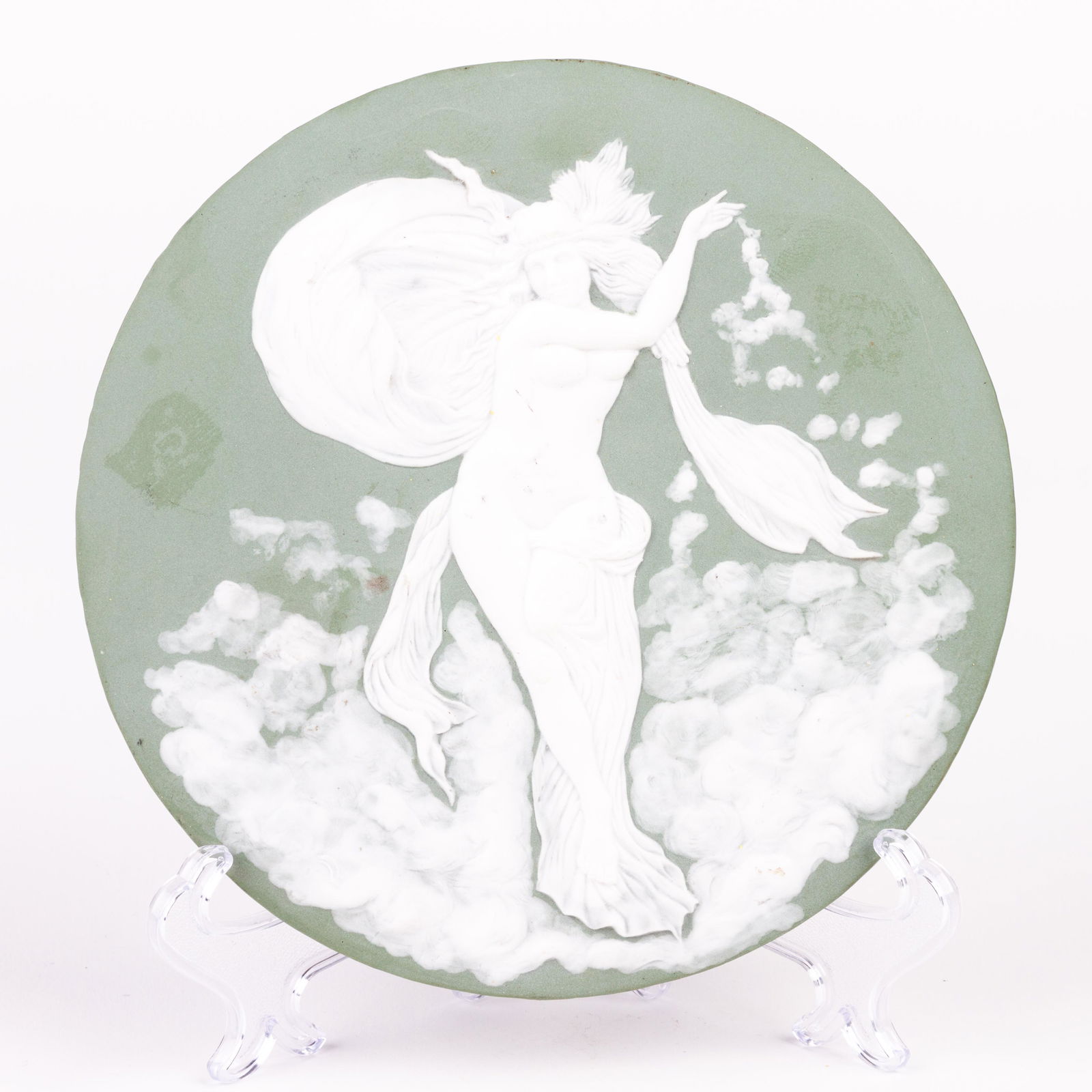 Wedgwood Green Jasperware Neoclassical Dancing Hours Plaque (1 of 5)