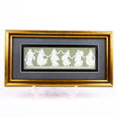 Wedgwood Green Jasperware Dancing Hours Plaque