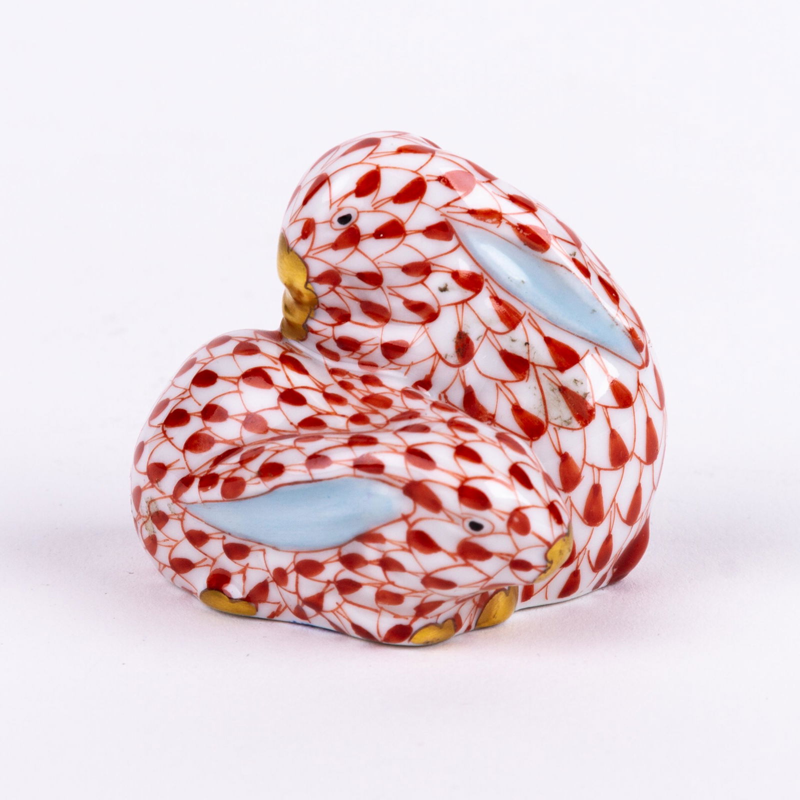 Herend Hungary Fine Porcelain Pair of Rabbits (1 of 6)