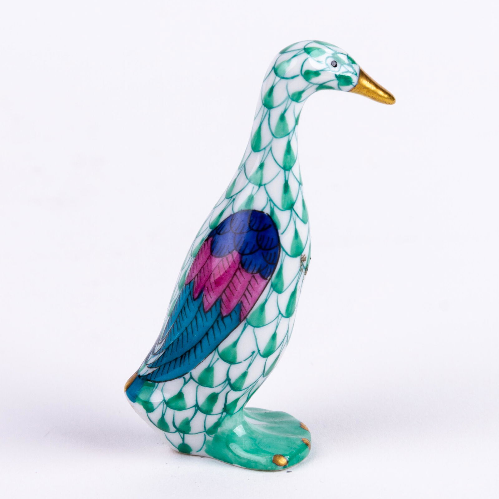 Herend Hungary Fine Porcelain Standing Duck (1 of 5)