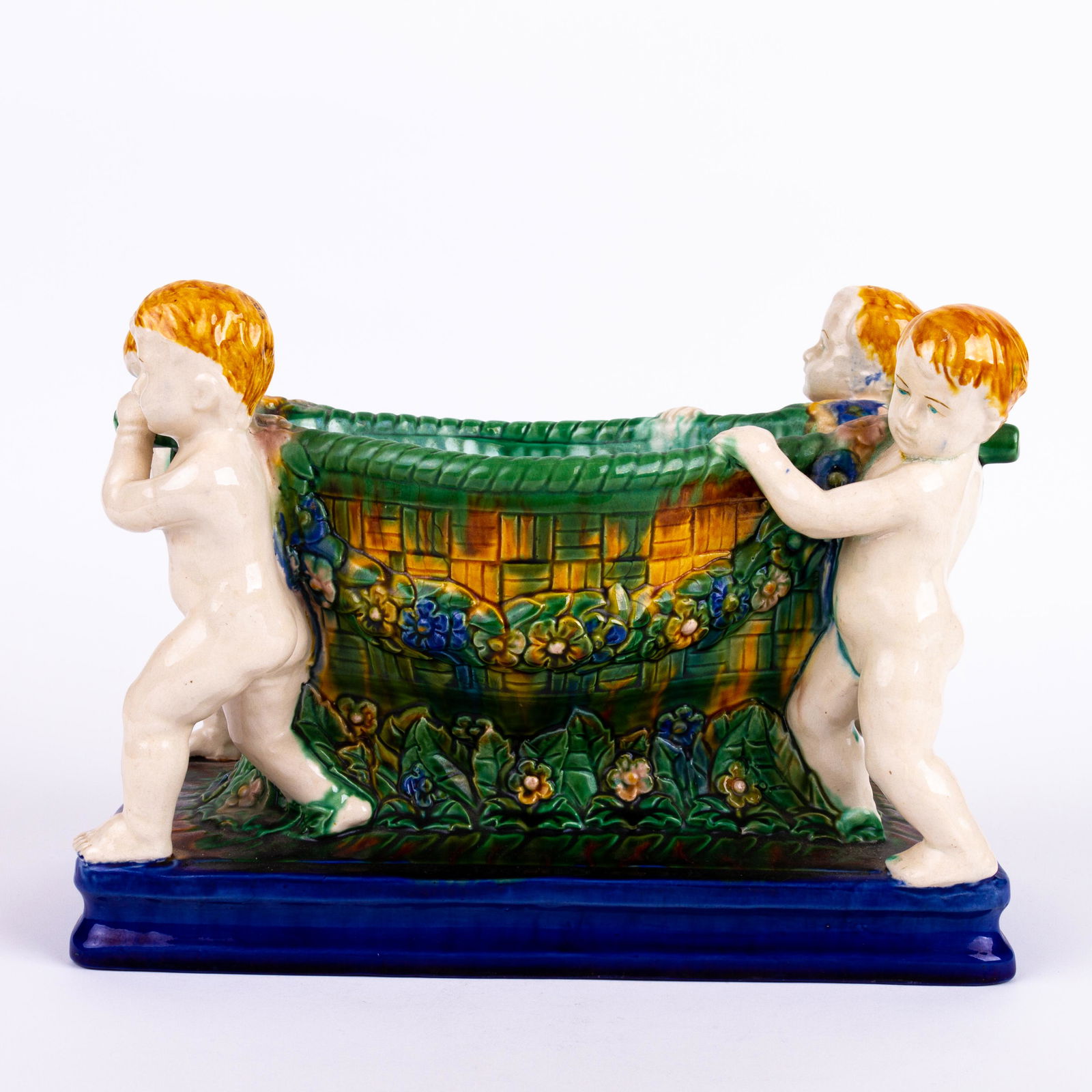 Minton Majolica Putti Centrepiece 19th Century (1 of 6)