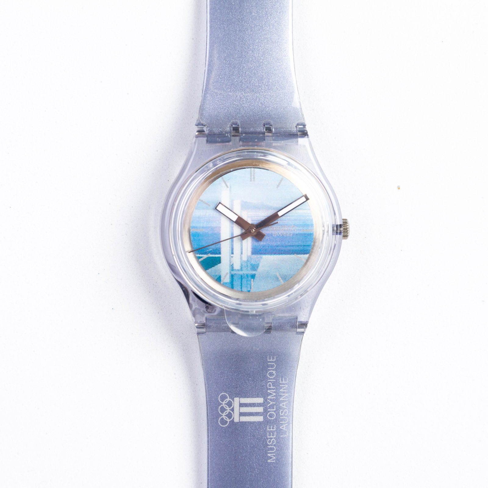 Swatch Collector's Vintage Watch Museum Lausanne Edition: DIMENSIONS APPROX 22.5x3.5x1CM. Please carefully study all photographs to get an accurate idea of the object. In good condition, as seen. Shipping is in-house and we ship internationally to US and res