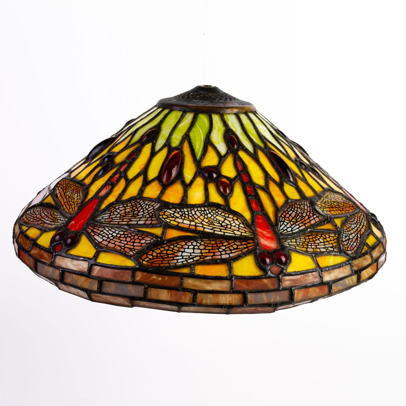 Large Tiffany Style Stained Glass Lamp Shade (1 of 6)