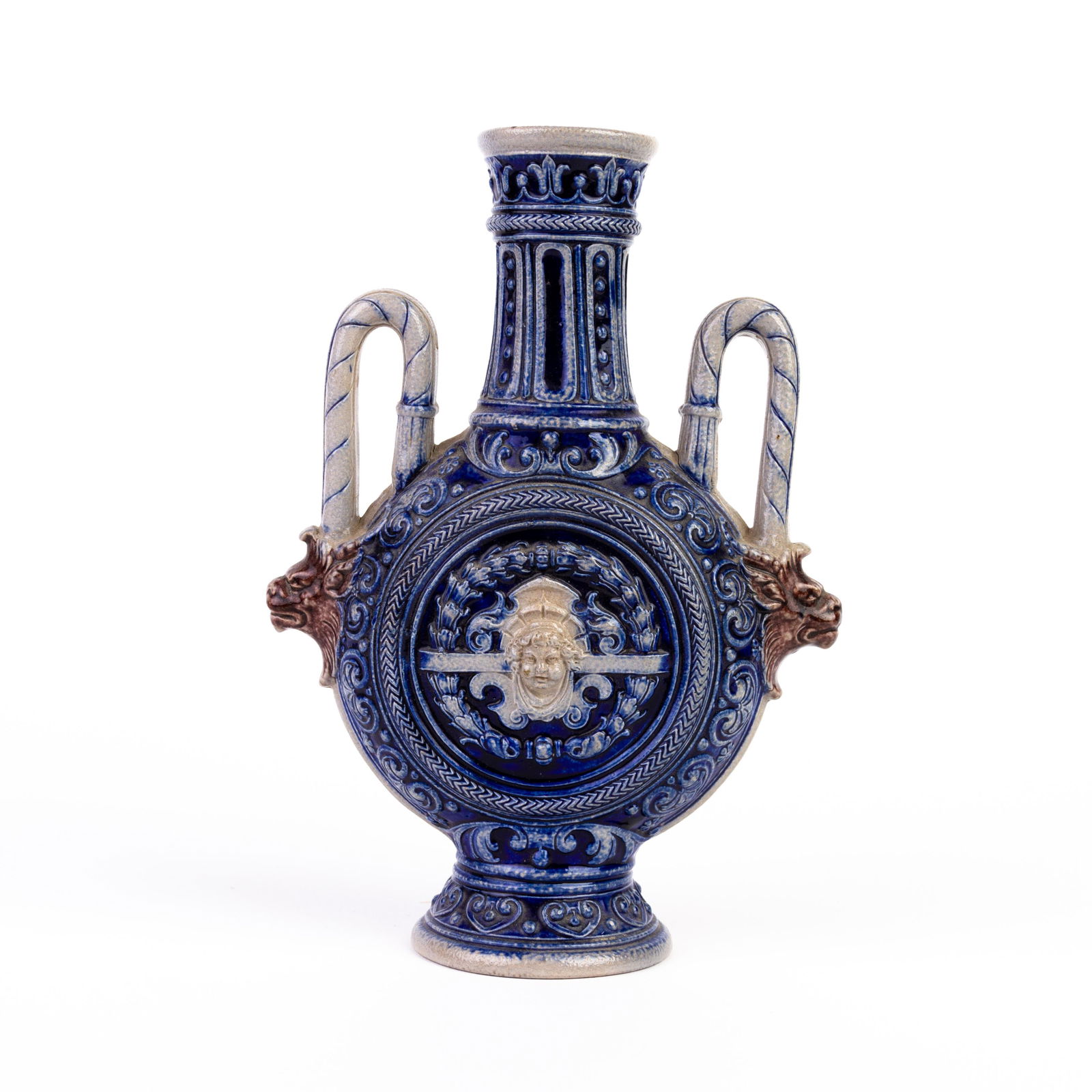 German Westerwald Salt Glazed Pottery Ewer Jug 19th C (1 of 6)