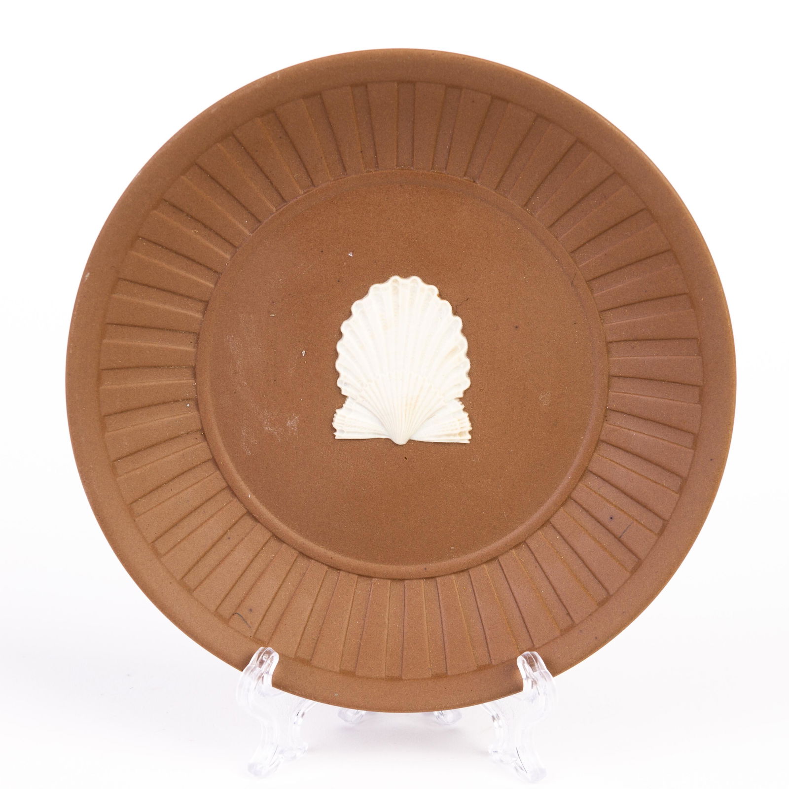 Wedgwood Brown Jasperware Seashell Dish (1 of 5)