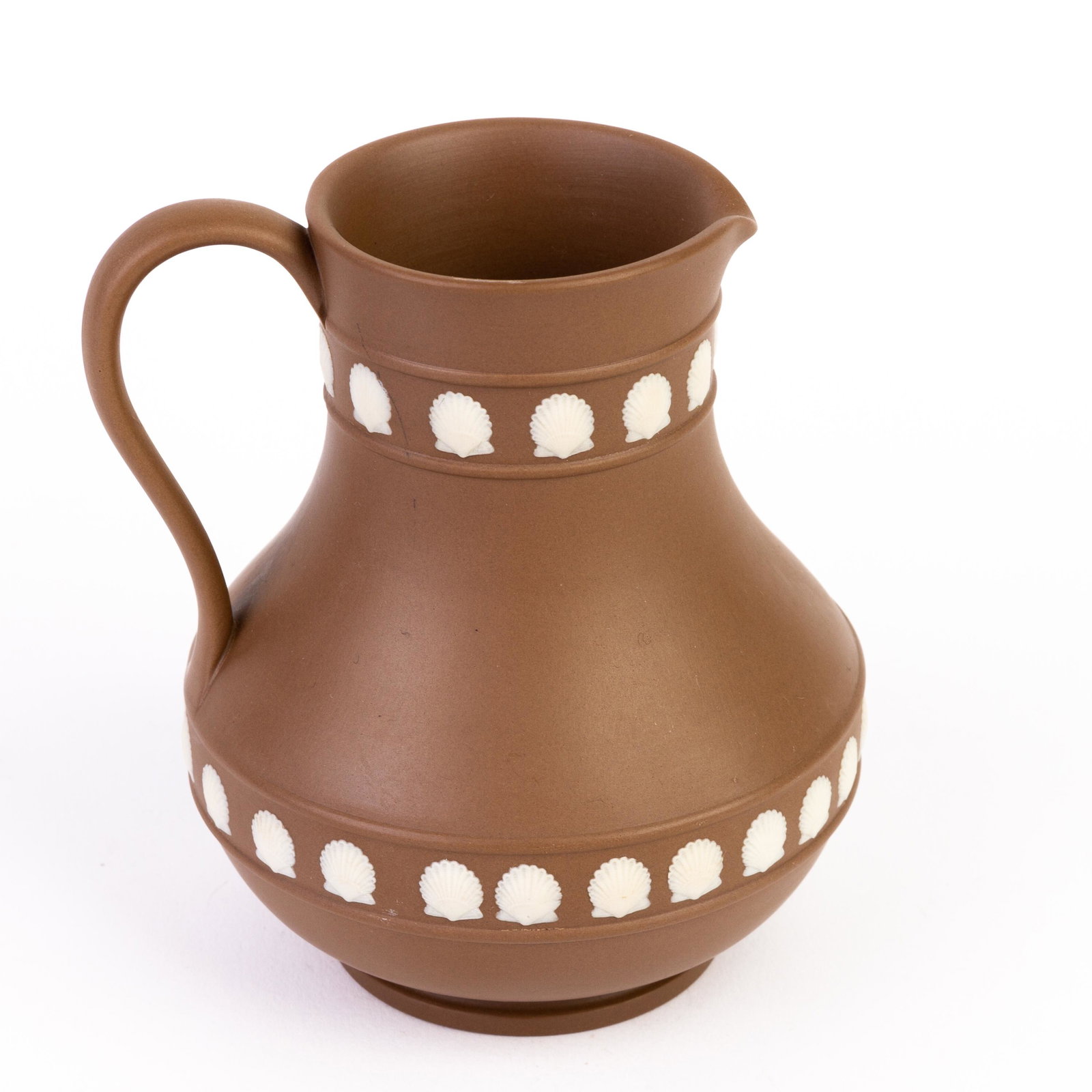 Wedgwood Brown Jasperware Seashell Pitcher Jug (1 of 5)