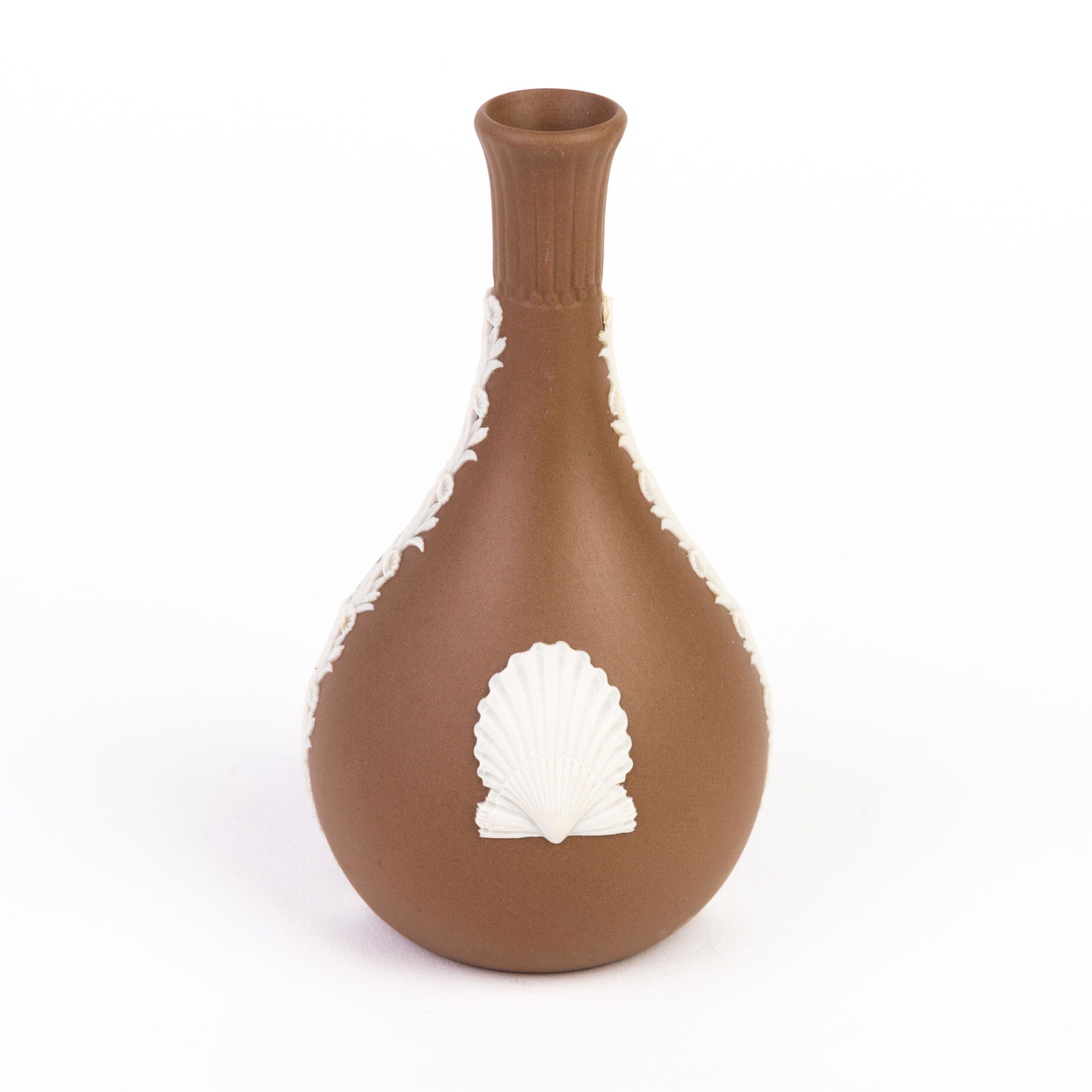 Wedgwood Brown Jasperware Seashell Vase (1 of 5)