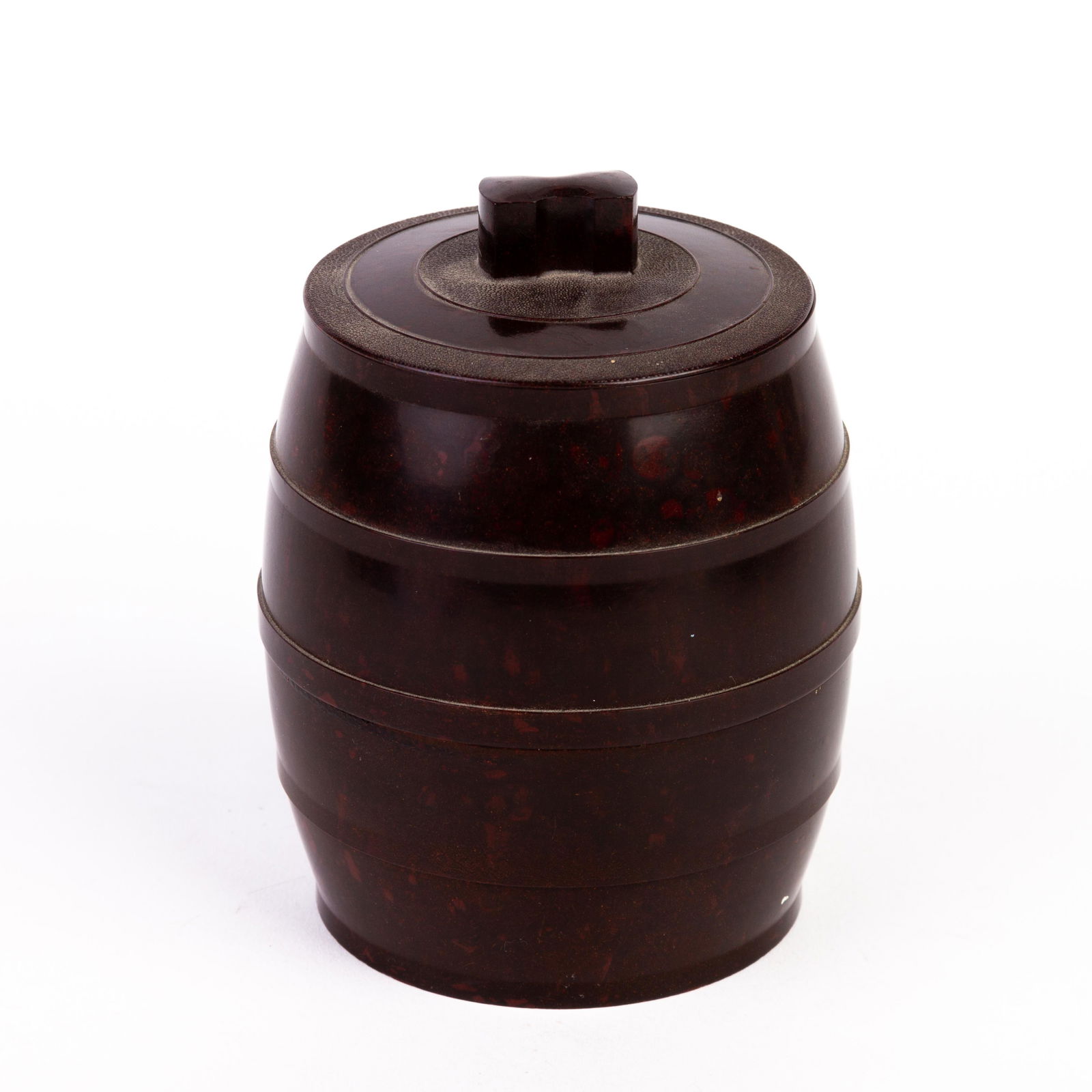 Bakelite Tobacco Jar: DIMENSIONS APPROX 11x11x13CM. Please carefully study all photographs to get an accurate idea of the object. In good condition, as seen. Shipping is in-house and we ship internationally to US and rest