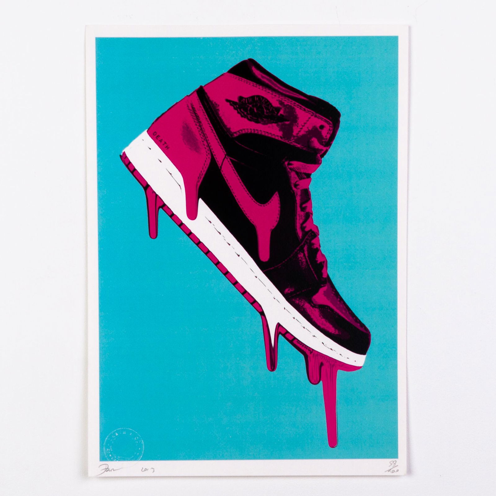 Death NYC Signed Limited Ed Pop Art Print Nike Sneaker (1 of 5)