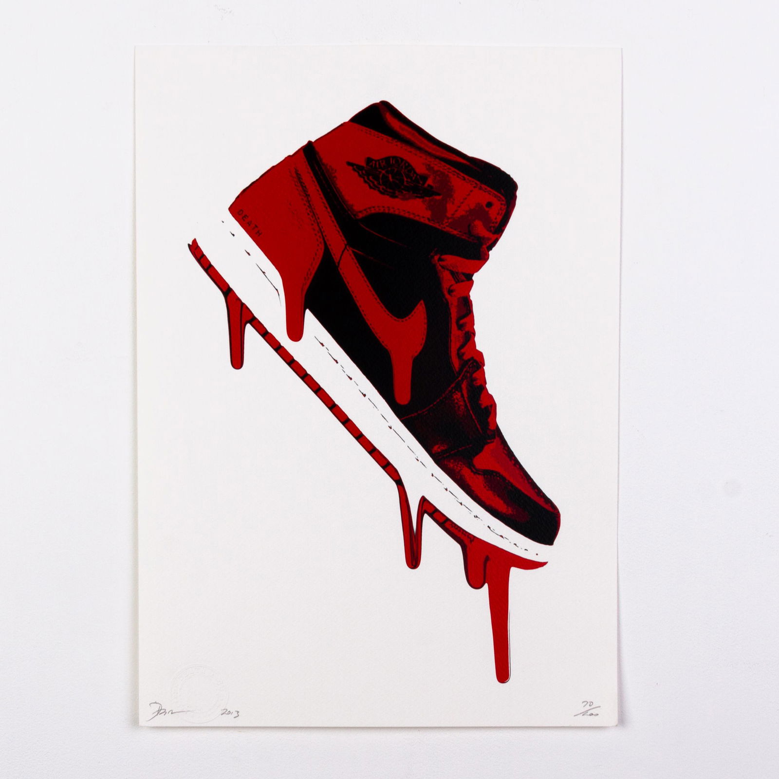 Death NYC Signed Limited Ed Pop Art Print Nike Sneaker (1 of 5)