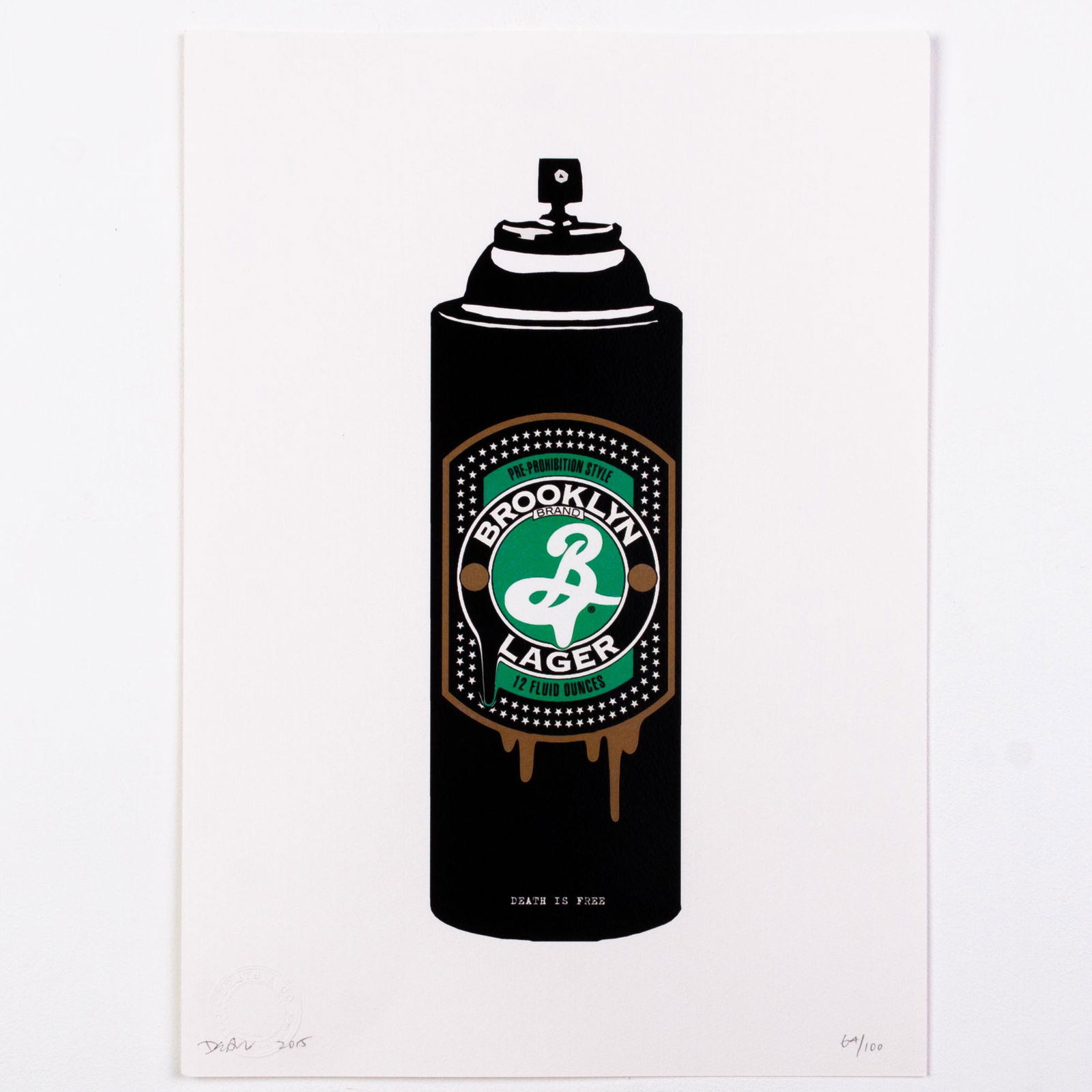 Death NYC Signed Limited Ed Pop Art Print Brooklyn Lager Spray Can (1 of 6)