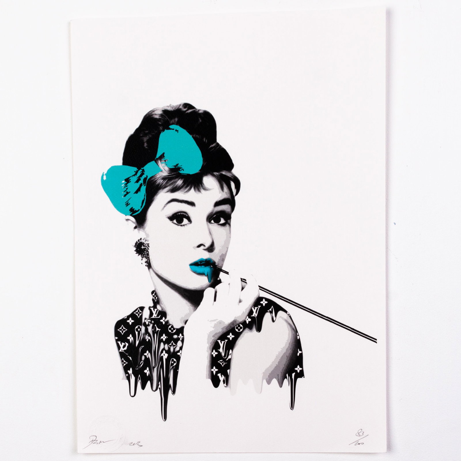 Death NYC Signed Pop Art Print Louis Vuitton Audrey Hepburn (1 of 5)