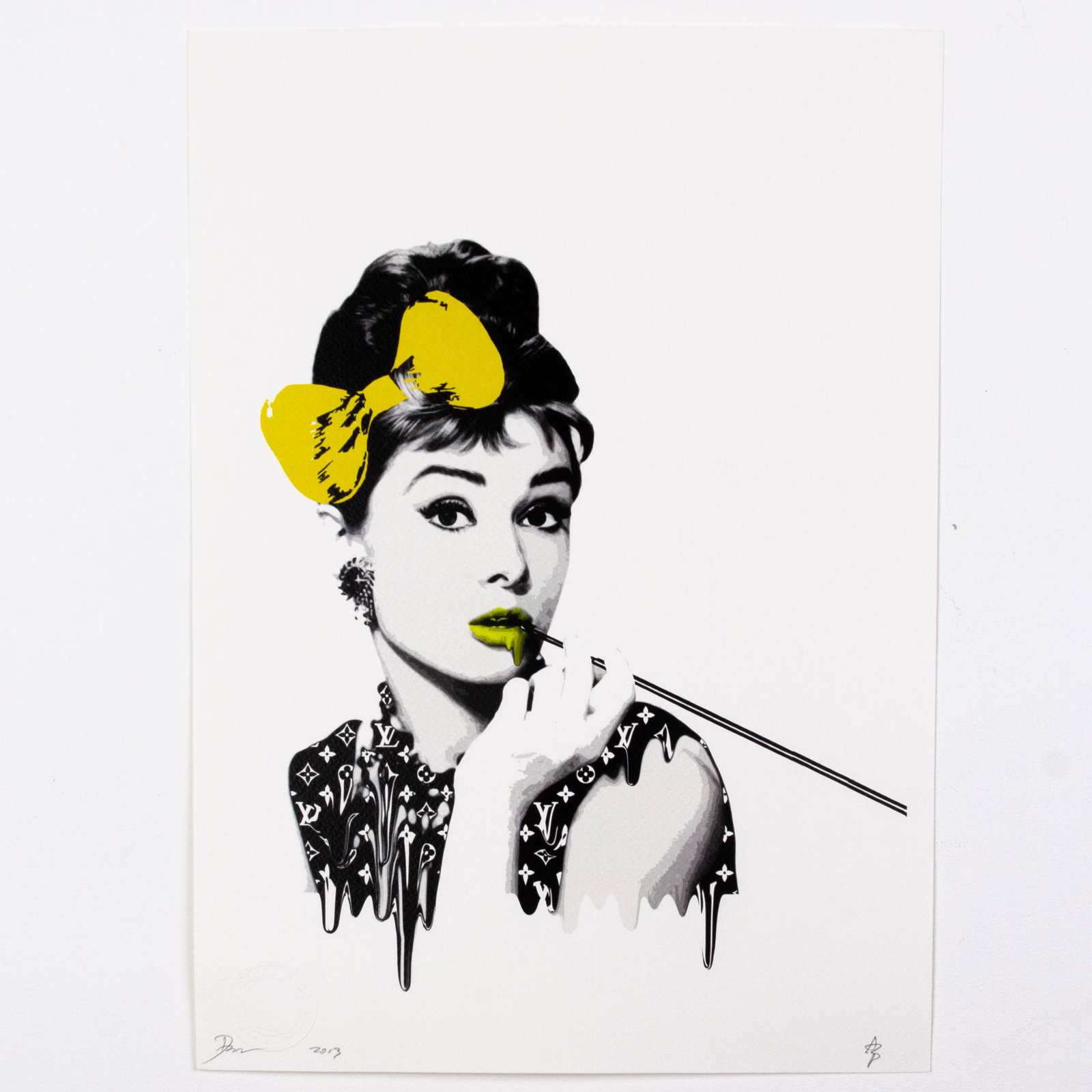 Death NYC Signed Pop Art Print Louis Vuitton Audrey Hepburn (1 of 5)