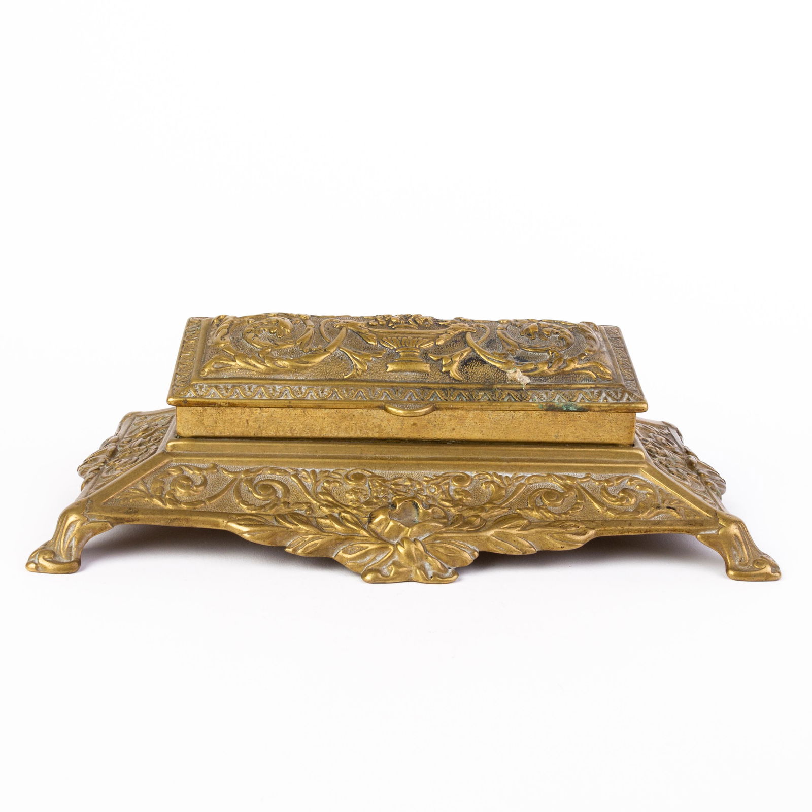 Gilded Brass Desk Inkwell 19th Century (1 of 7)
