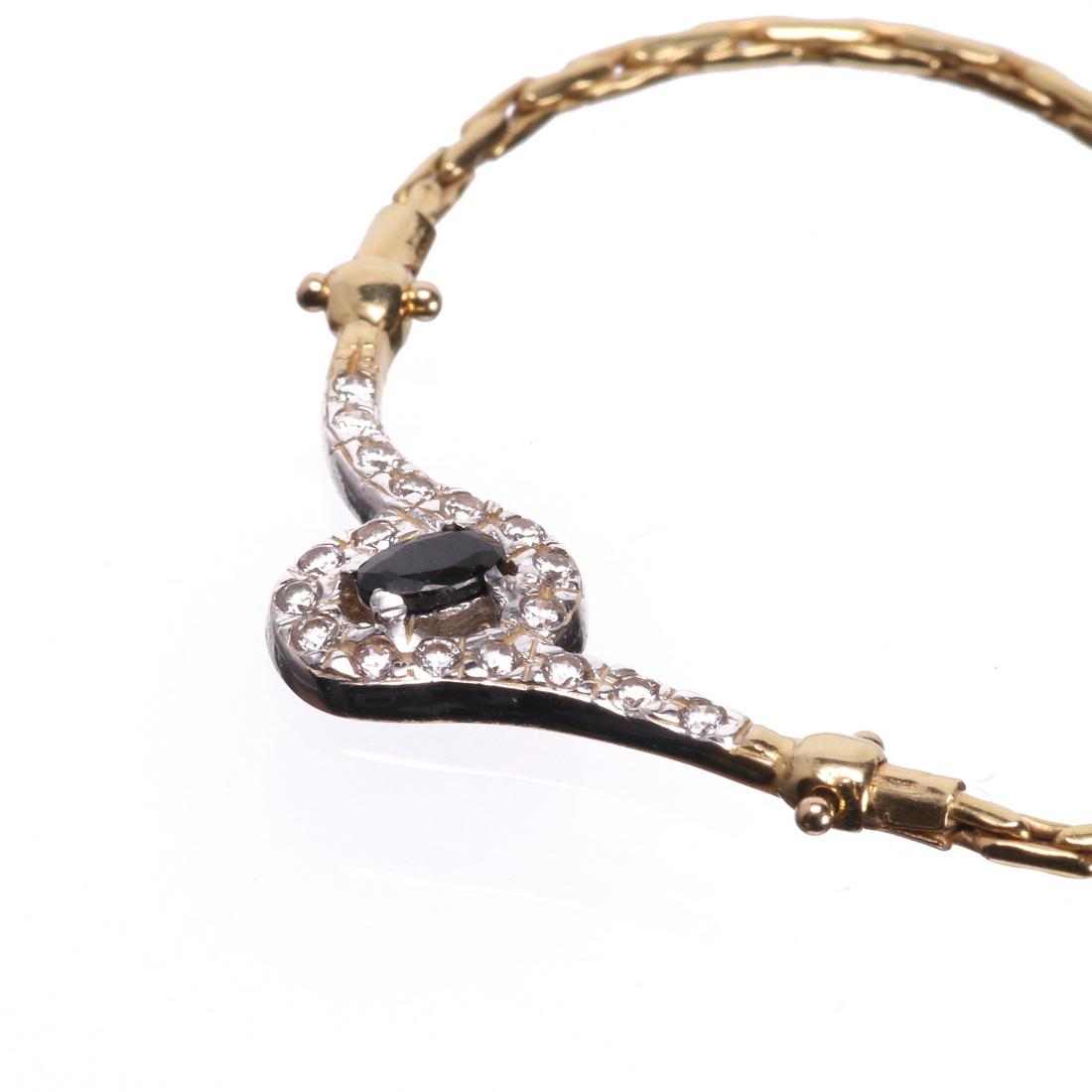 18 Kt. Gold 0.35ct Sapphire & Diamond Necklace Pendant (1 of 6)