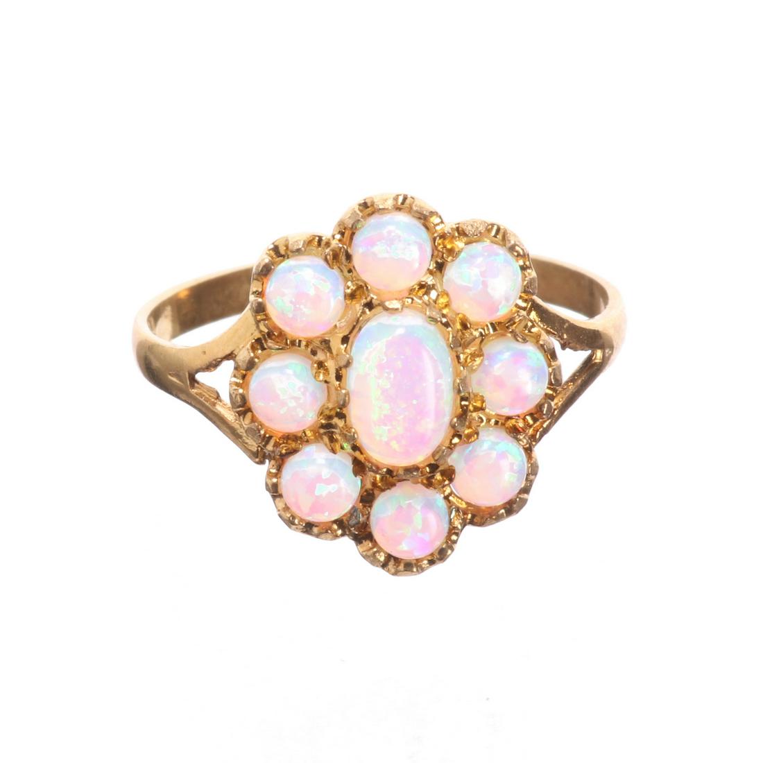 Cultured Opal Gilded Ring (1 of 1)