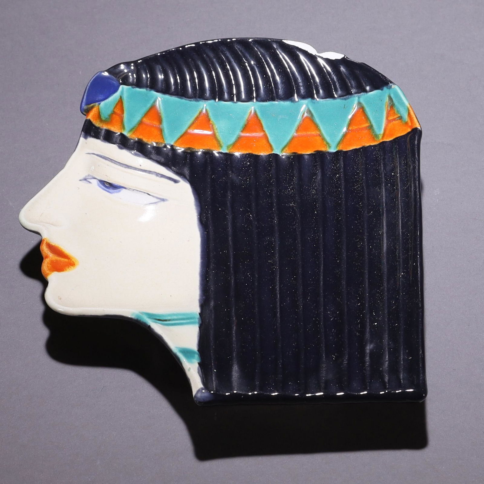 Czech Art Deco Egyptian Porcelain Figural Ashtray (1 of 6)