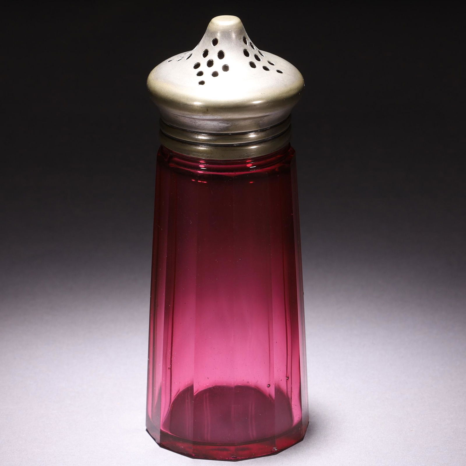 Victorian Cranberry Glass Salt Pepper Shaker (1 of 6)