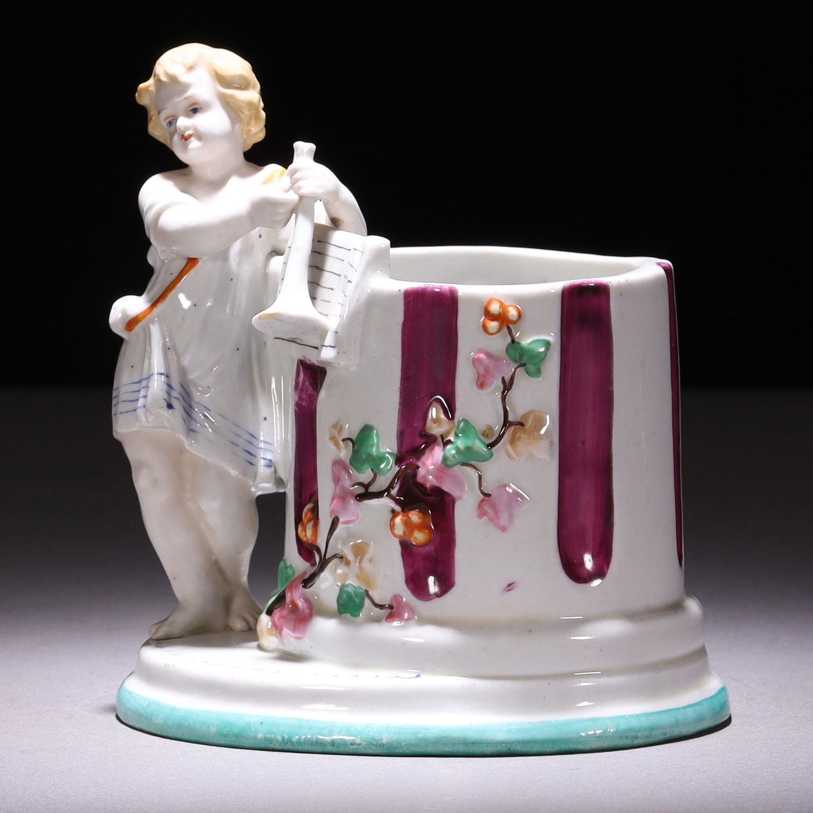 German Porcelain Putti Salt Cellar (1 of 6)