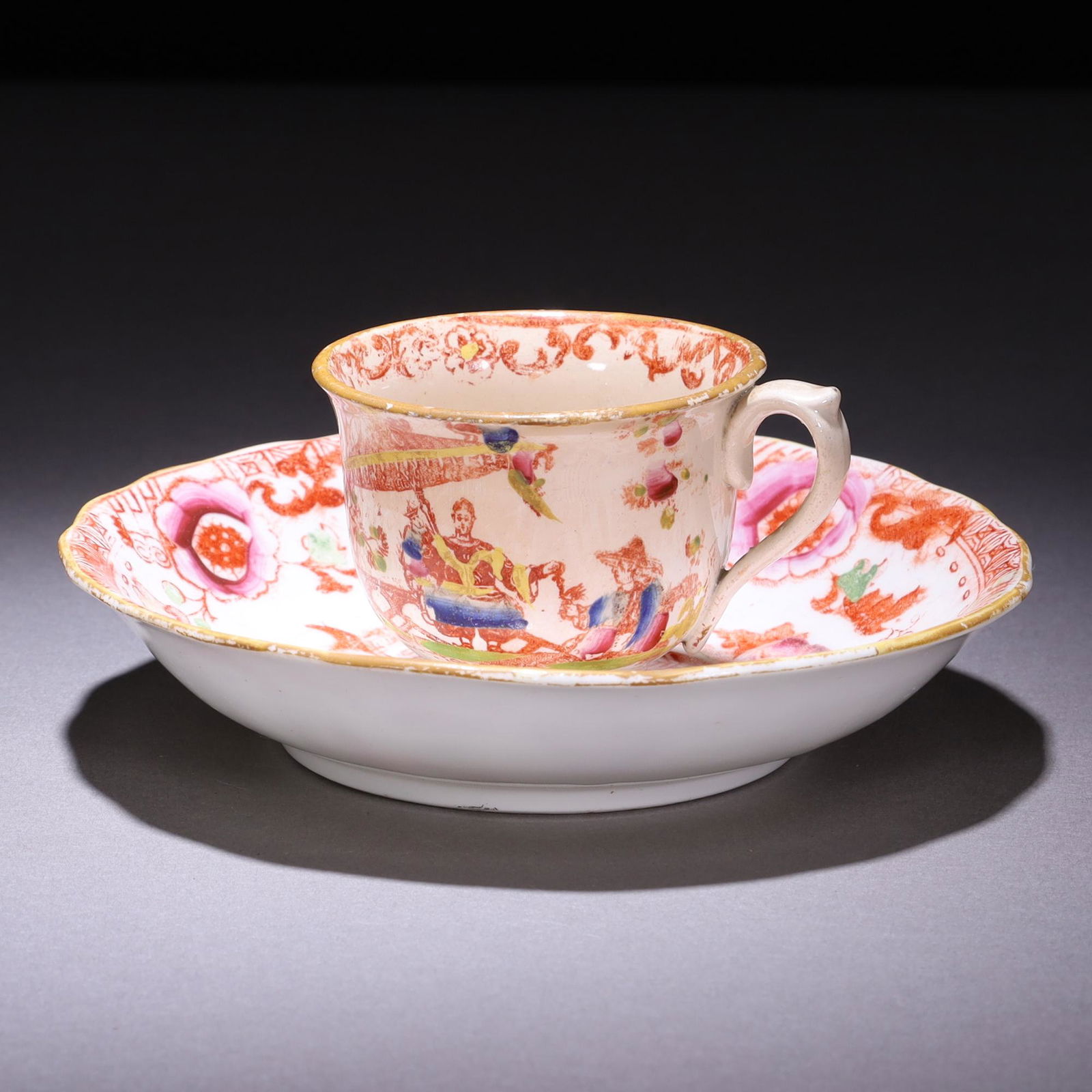 Georgian 18th Century Chinese Style Pearlware Tea Cup Set (1 of 10)