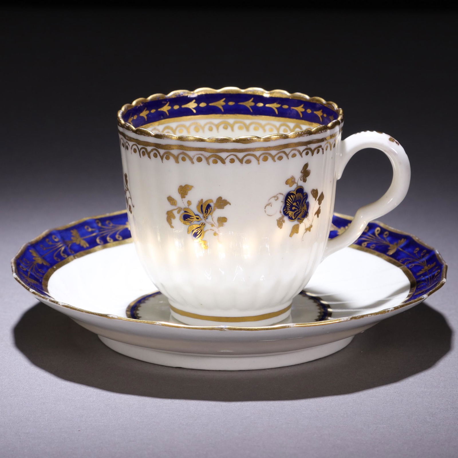 Georgian 18th Century Worcester Porcelain Tea Cup Set (1 of 11)