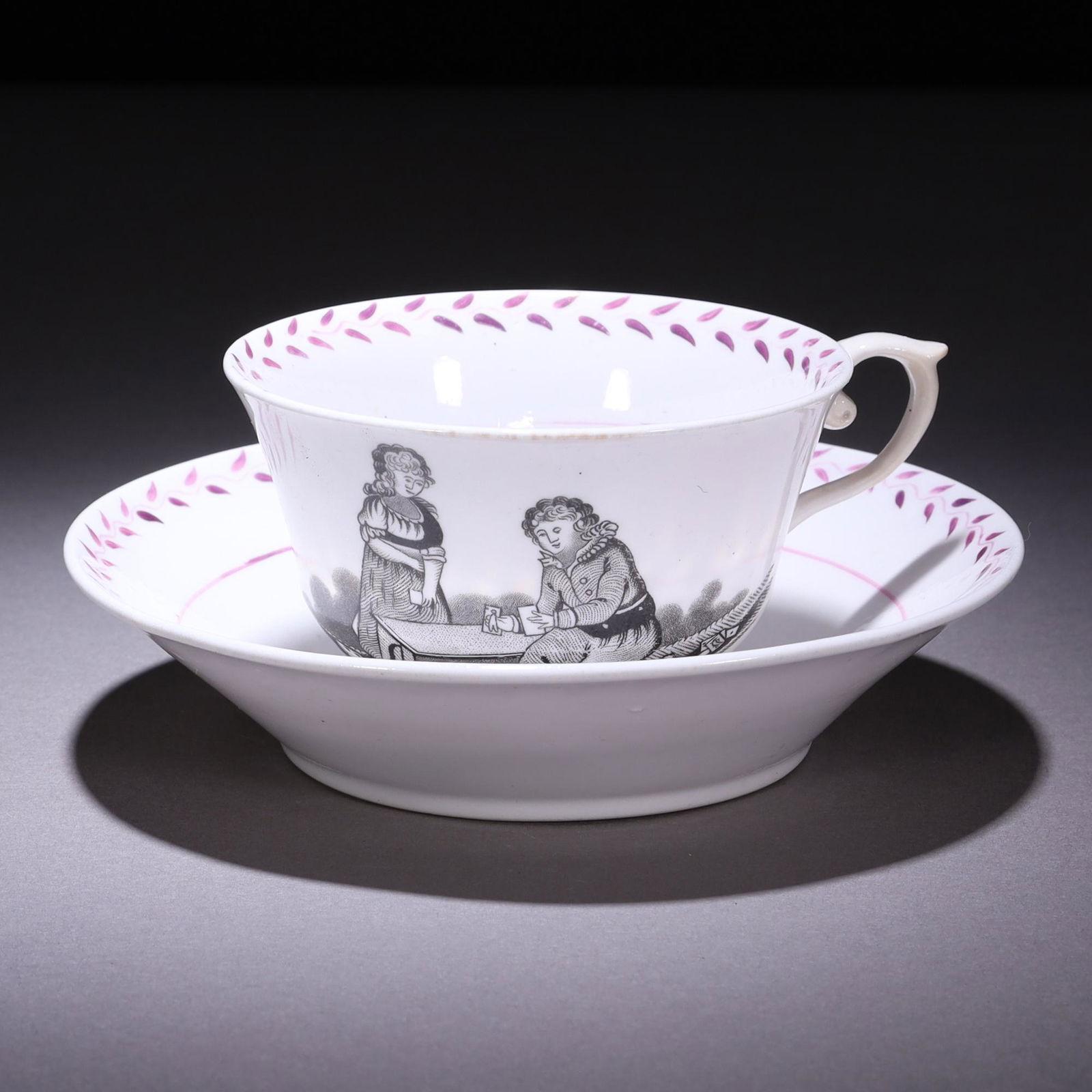 Georgian 18th Century Newhall Porcelain Tea Cup Set (1 of 10)