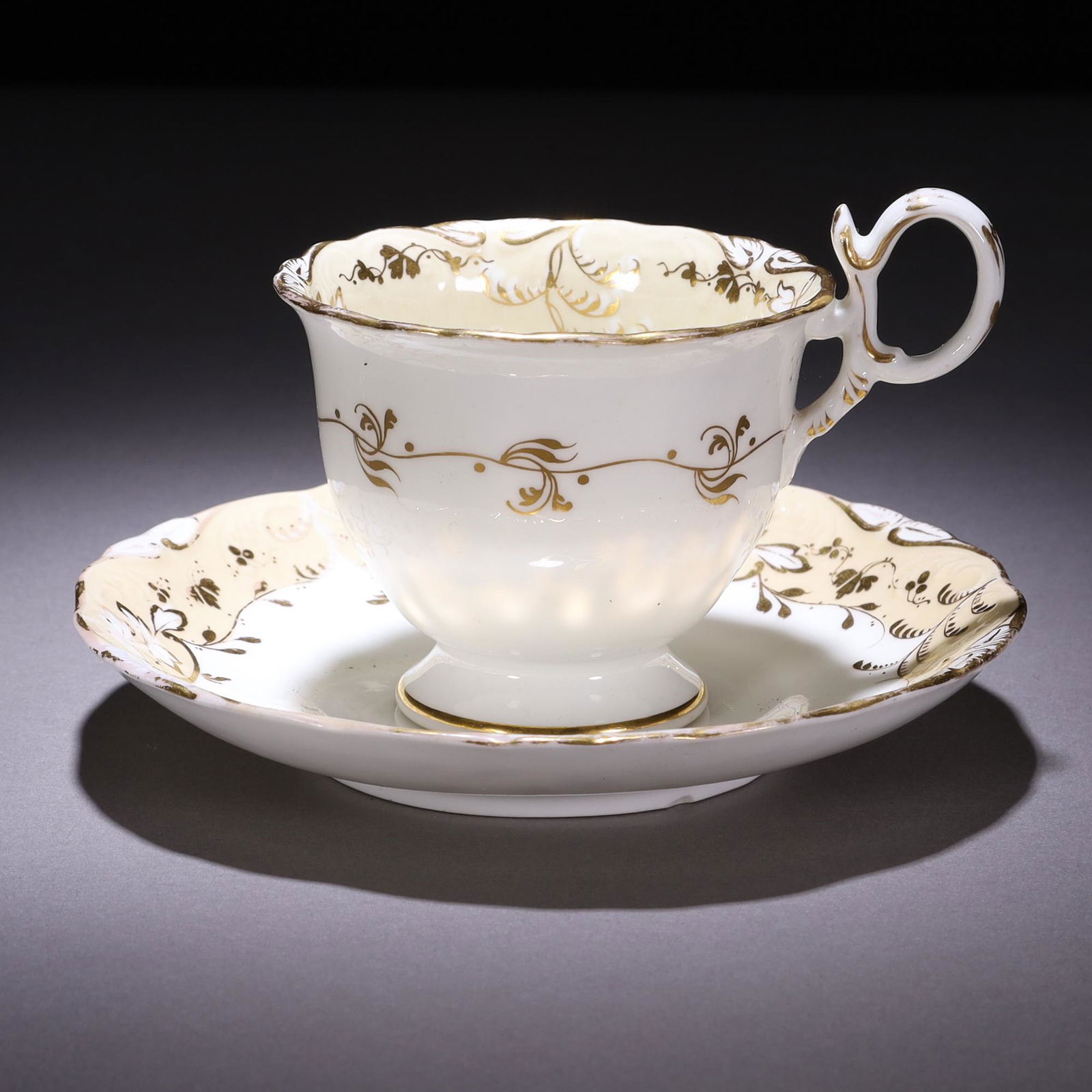 19th Century Victorian Coalport Porcelain Tea Cup Set (1 of 10)
