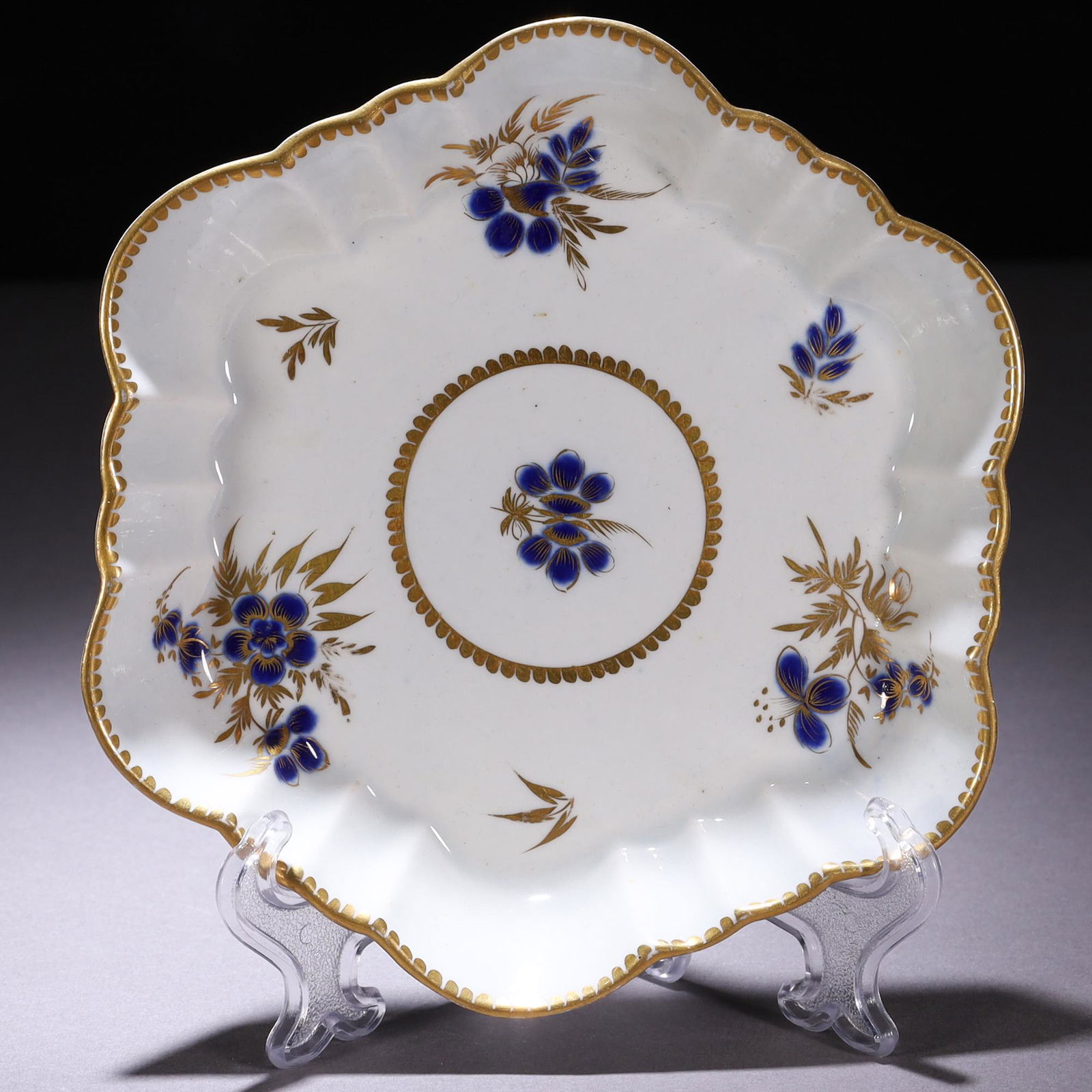 Georgian 18th Century Worcester Porcelain Plate (1 of 6)