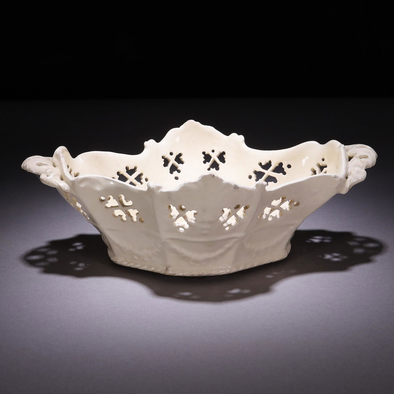 18th Century Reticulated Pearlware Fruit Basket (1 of 6)