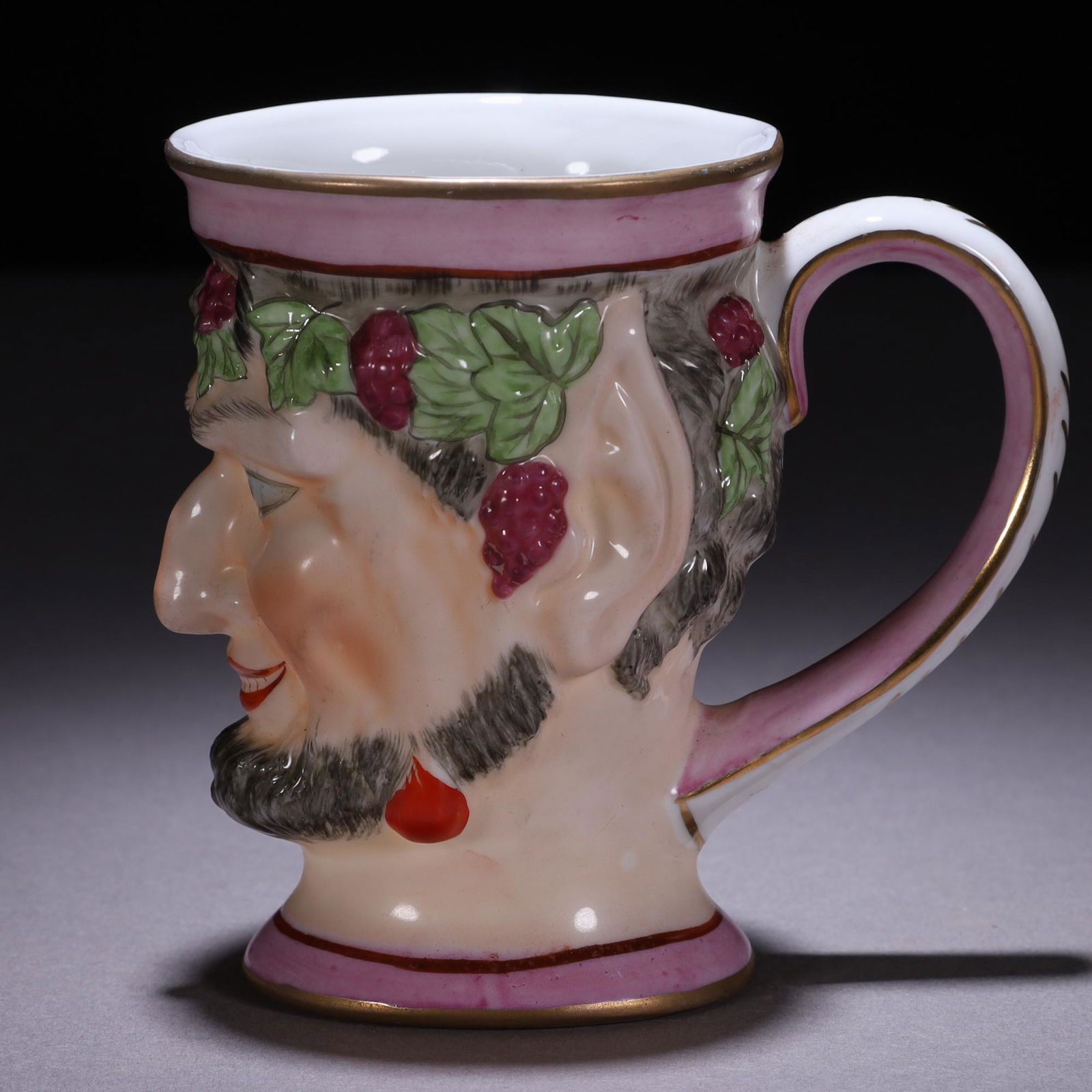 Georgian Bacchus Fine Porcelain Cup ca. 1825 (1 of 6)