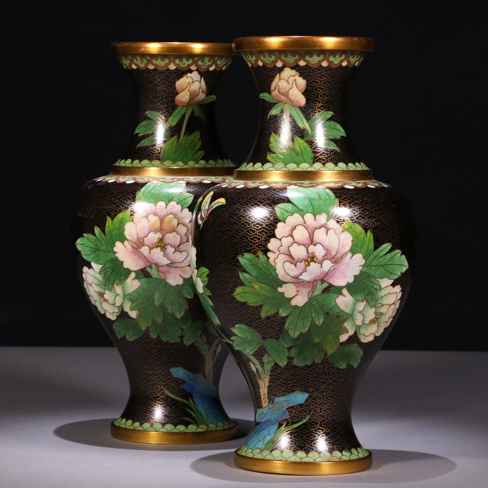Pair of Chinese Cloisonne Vases (1 of 12)