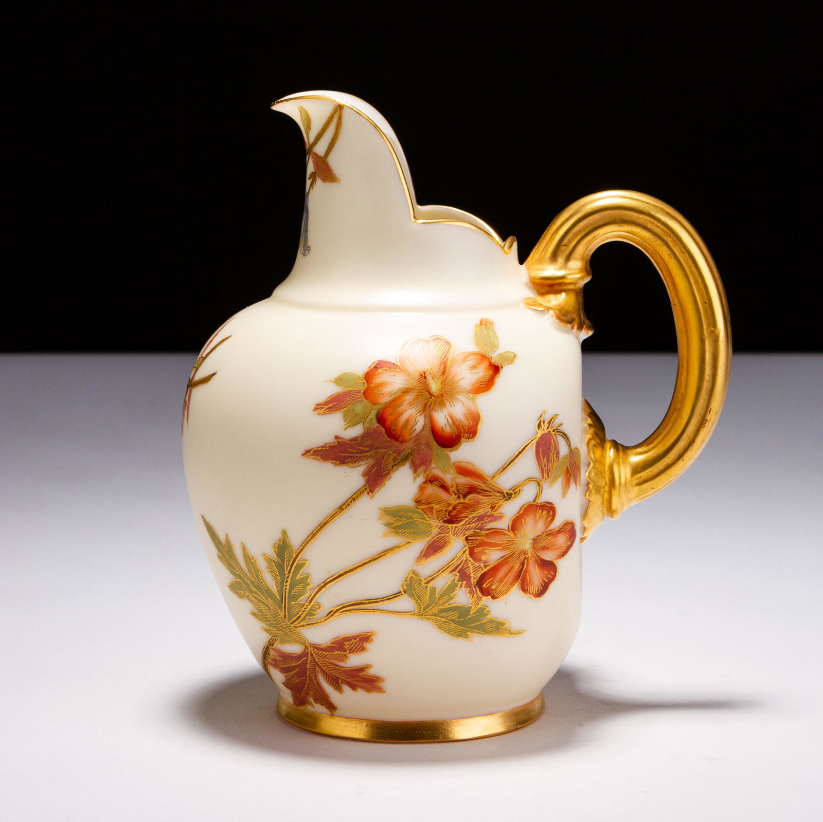 Royal Worcester Blush Porcelain Pitcher Jug ca. 1885 (1 of 5)