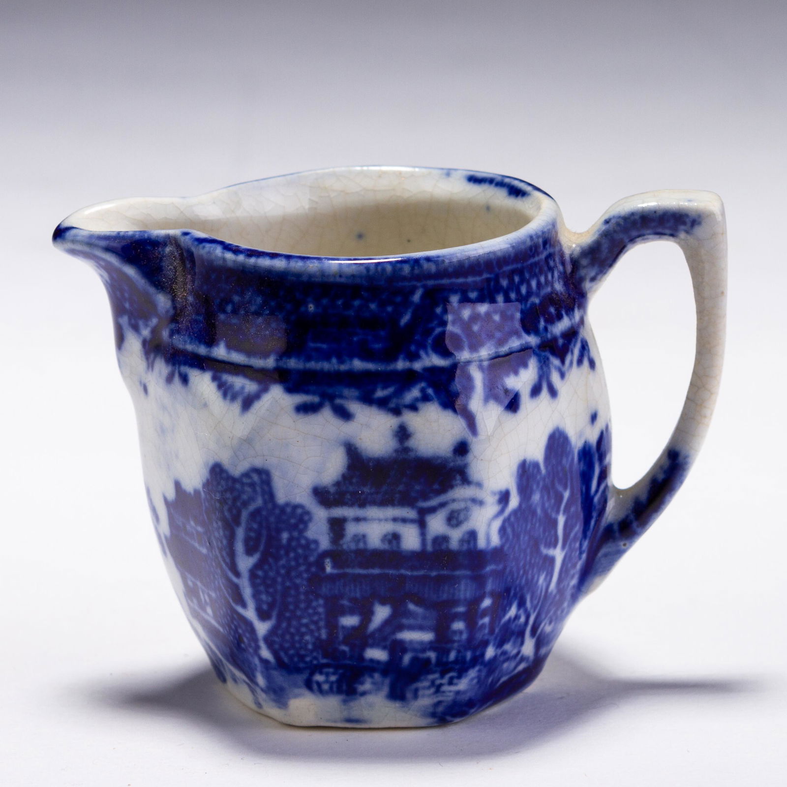 Willow Pattern Burford Cream Jug Early 19th Century (1 of 5)