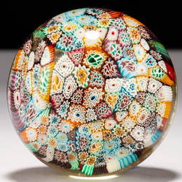 Murano Venetian Glass Millefiori Designer Paperweight