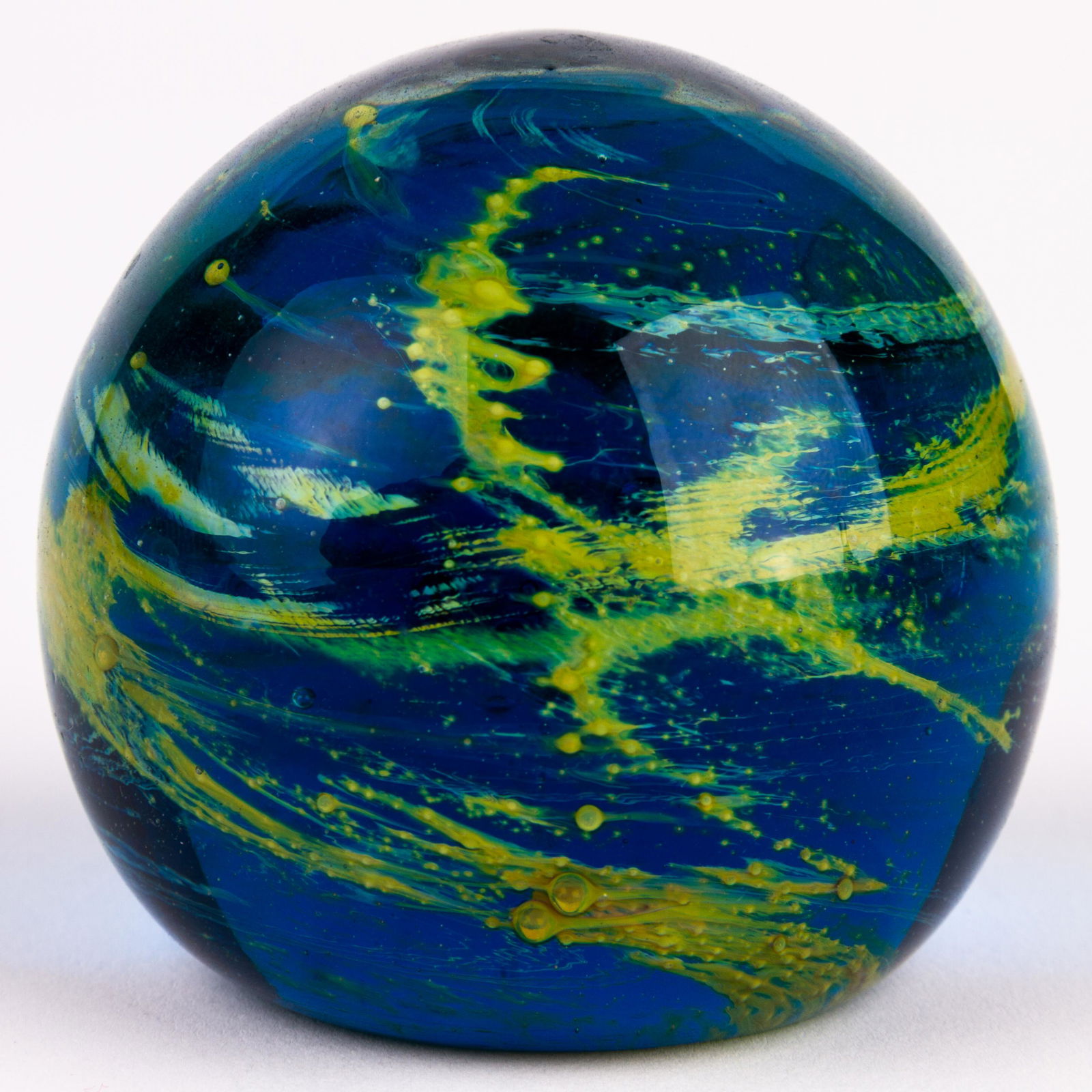 Mdina Signed Designer Glass Paperweight (1 of 6)