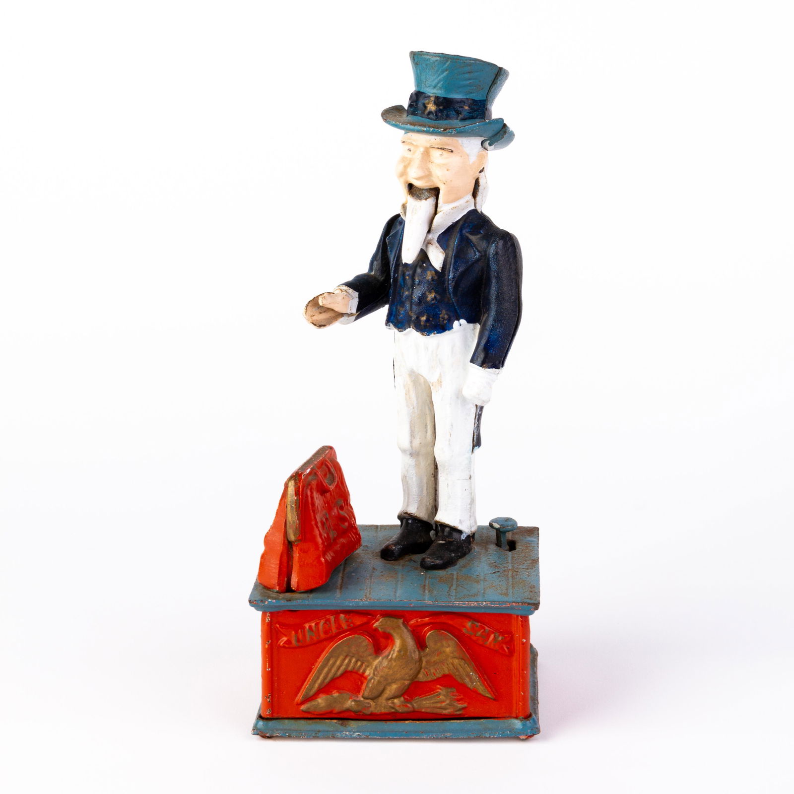 Uncle Sam Cast Iron Mechanical Penny Toy Bank (1 of 5)