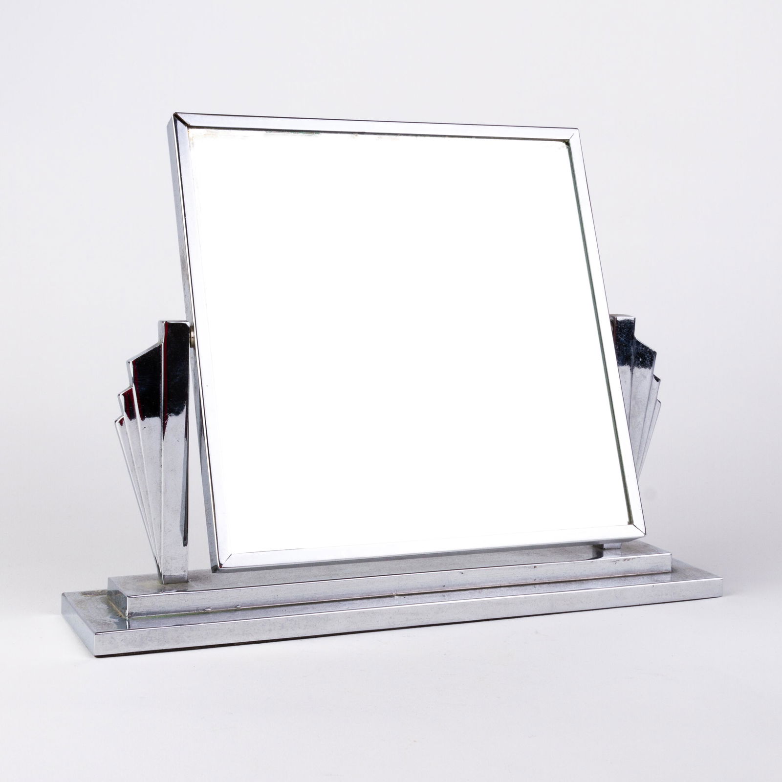 Art Deco Designer Silver Plated Mirror (1 of 6)